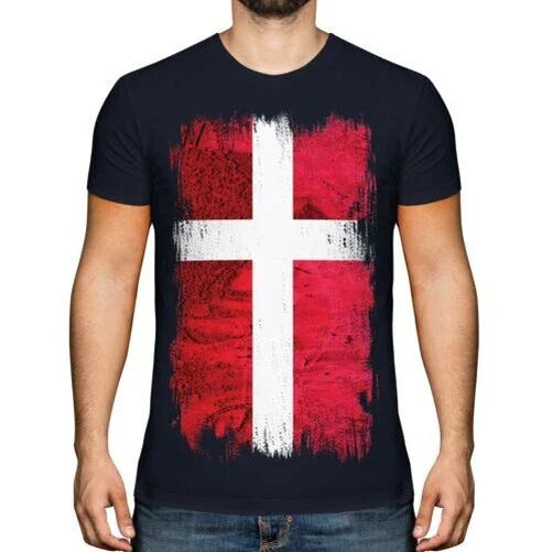 Denmark Grunge Flag Men T-Shirt Denmark Football Danish Gift Shirt Unisex T-shirt, Sweatshirt, Hoodie, Long Sleeve Tee - T-Shirt, Sweatshirt, Hoodie