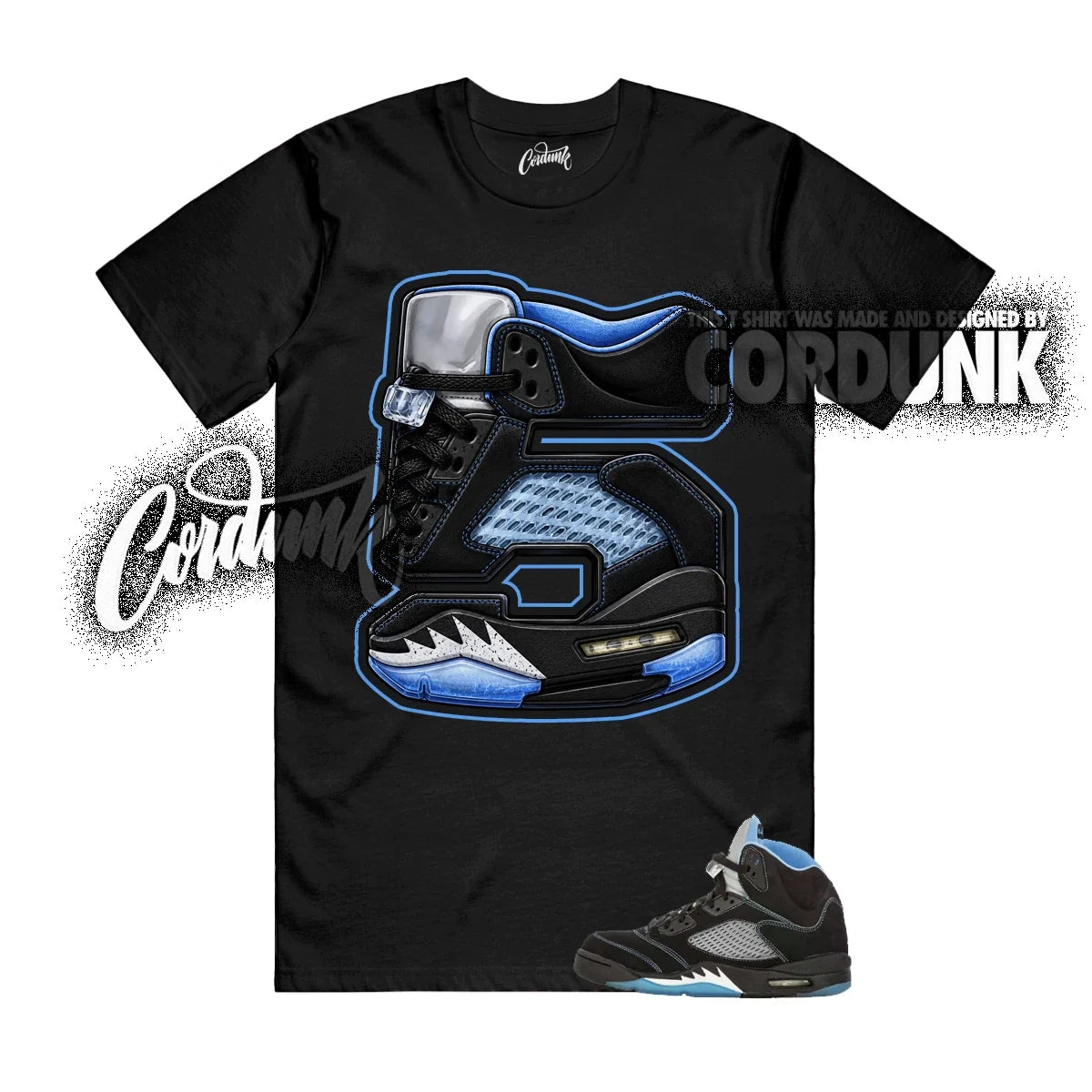 5 Black University Blue White UNC 2026 OG T Shirt Match V3 Unisex T-shirt, Sweatshirt, Hoodie, Long Sleeve Tee - T-Shirt, Sweatshirt, Hoodie