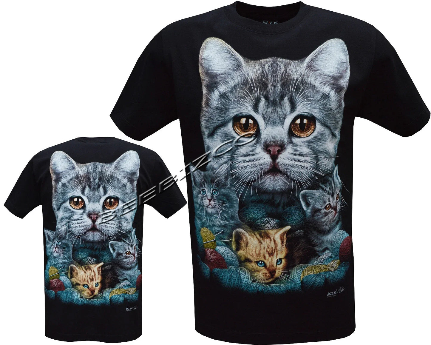 New Ladies Womens Kittens Cats Cute animal T- Shirt,Front & Back Print S - 3XL Unisex T-shirt, Sweatshirt, Hoodie, Long Sleeve Tee - T-Shirt, Sweatshirt, Hoodie