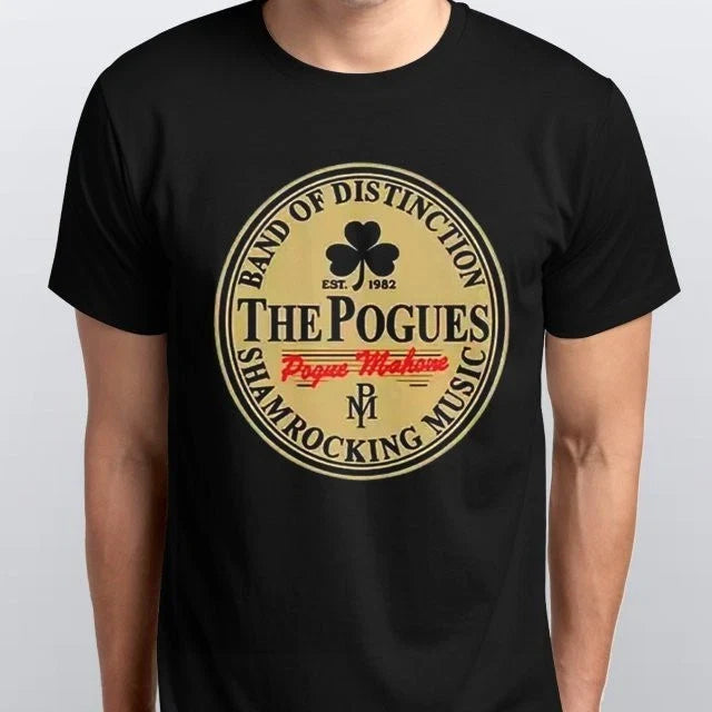 THE POGUES Irish Pub Rock T-SHIRT sizes S M L XL XXL 3 4 XL Black White Unisex T-shirt, Sweatshirt, Hoodie, Long Sleeve Tee - T-Shirt, Sweatshirt, Hoodie