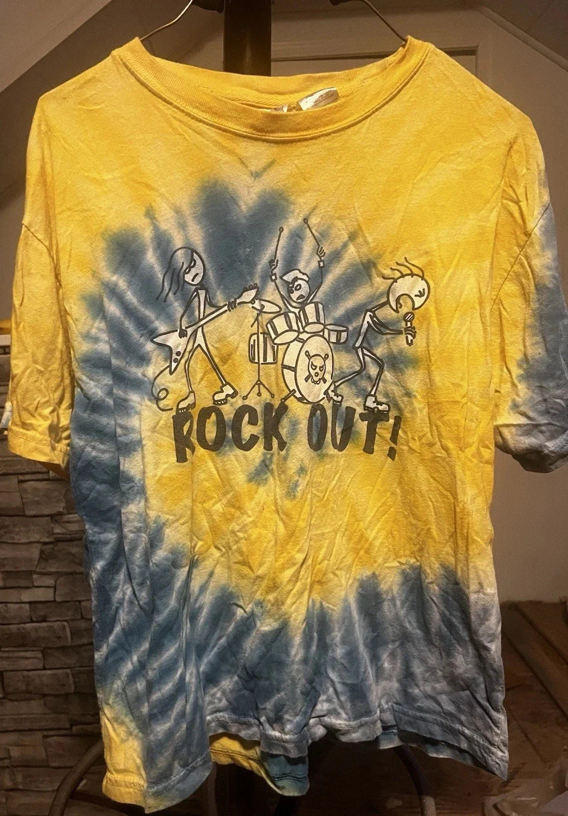VTG 00s Y2K Streetwear Brand Rock Out Band Tee T-Shirt Mens Tie Dye XL Unisex T-shirt, Sweatshirt, Hoodie, Long Sleeve Tee - T-Shirt, Sweatshirt, Hoodie