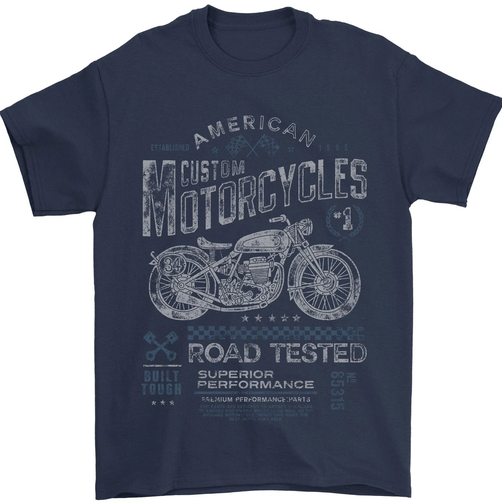 American Custom Motorcycles Motorbike Biker Mens T-Shirt 100% Cotton Unisex T-shirt, Sweatshirt, Hoodie, Long Sleeve Tee - T-Shirt, Sweatshirt, Hoodie