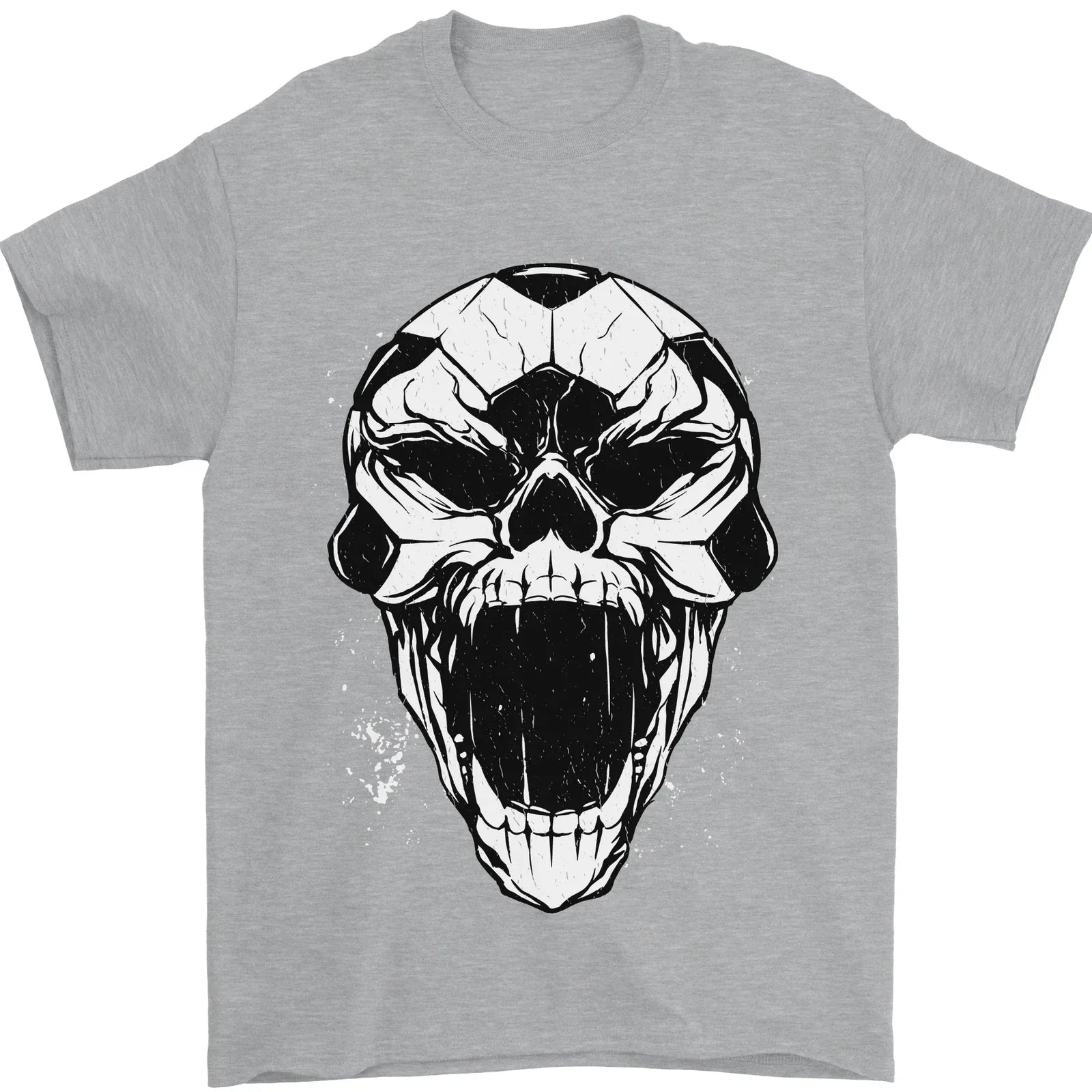 A Football Skull Soccer Footy Mens T-Shirt 100% Cotton Unisex T-shirt, Sweatshirt, Hoodie, Long Sleeve Tee - T-Shirt, Sweatshirt, Hoodie
