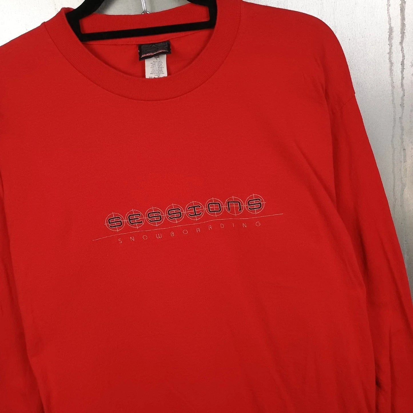 Sessions Snowboarding Vintage Y2K Long Sleeve Shirt Large 90s Surf Skate Grunge Unisex T-shirt, Sweatshirt, Hoodie, Long Sleeve Tee - T-Shirt, Sweatshirt, Hoodie