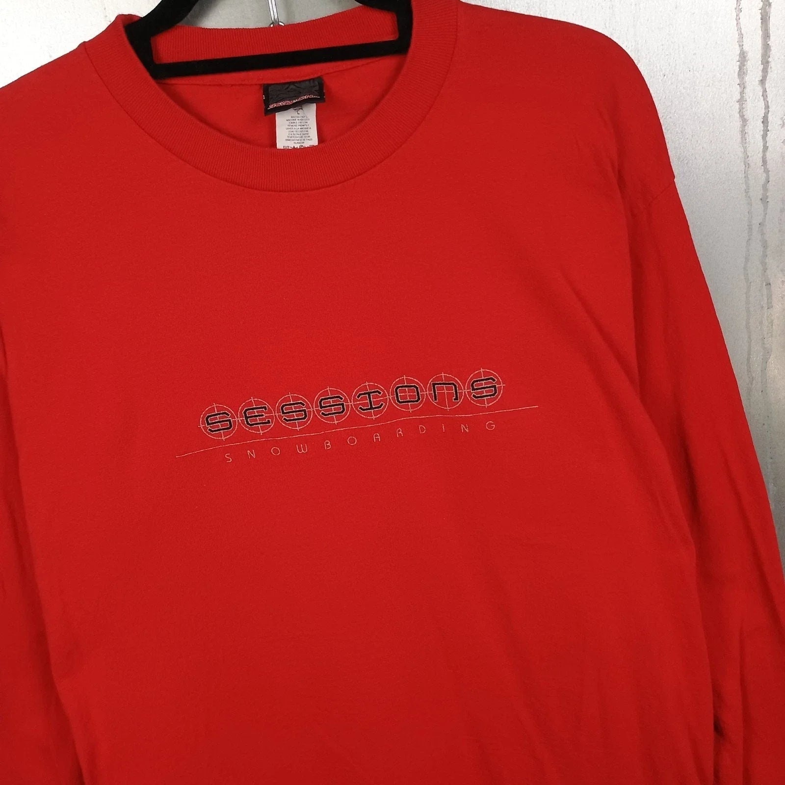 Sessions Snowboarding Vintage Y2K Long Sleeve Shirt Large 90s Surf Skate Grunge Unisex T-shirt, Sweatshirt, Hoodie, Long Sleeve Tee - T-Shirt, Sweatshirt, Hoodie