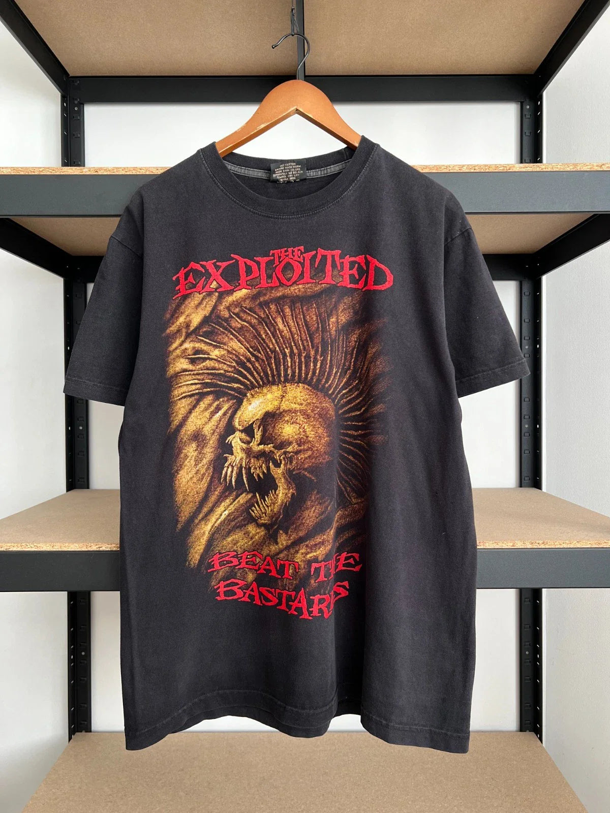 Vintage 90s The Exploited Beat The Bastards Punk Rock T-shirt Sz XL Unisex T-shirt, Sweatshirt, Hoodie, Long Sleeve Tee - T-Shirt, Sweatshirt, Hoodie