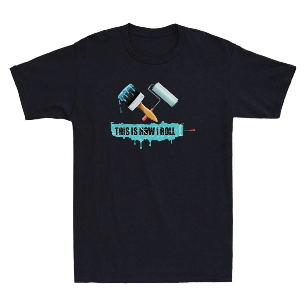 Paint Roller & Brush This is How I Roll Funny Painter Saying Retro Men's T-Shirt Unisex T-shirt, Sweatshirt, Hoodie, Long Sleeve Tee - T-Shirt, Sweatshirt, Hoodie