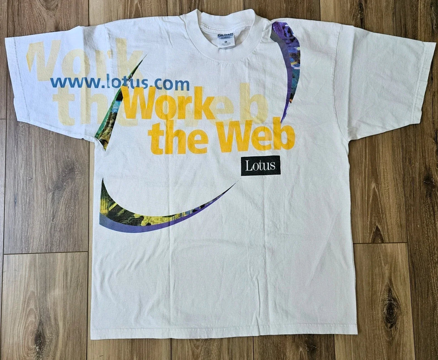 Lotus 'Work the Web' T-Shirt Vintage 1990s/Y2k Men's XL Unisex T-shirt, Sweatshirt, Hoodie, Long Sleeve Tee - T-Shirt, Sweatshirt, Hoodie