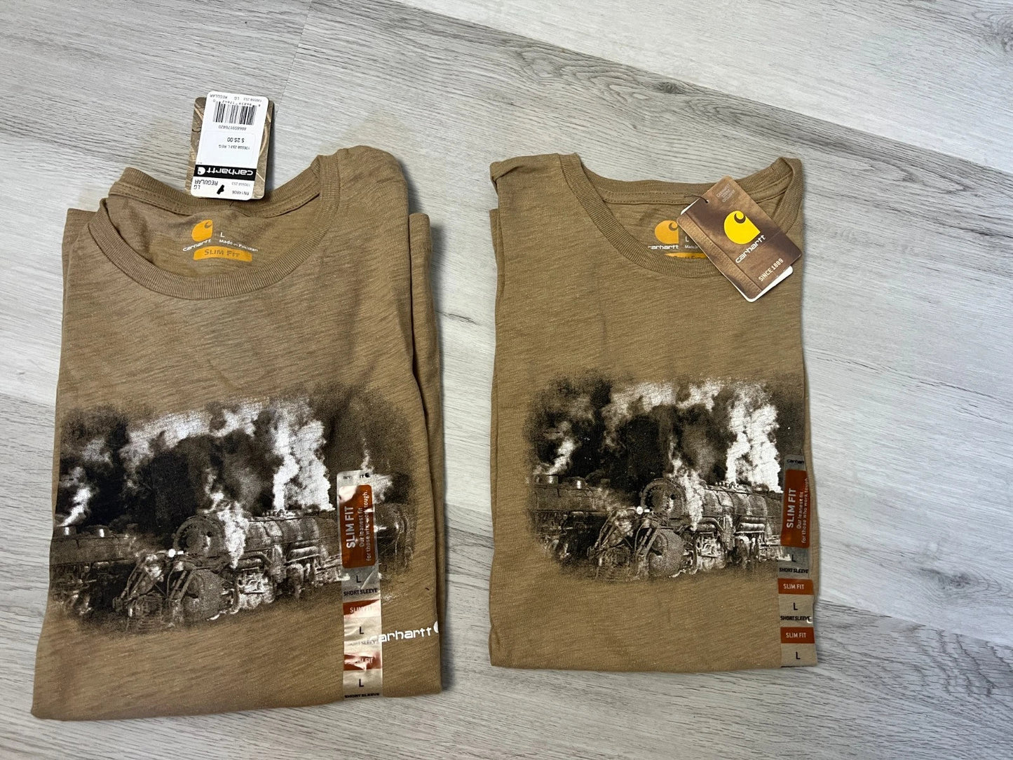 Lot of 2 Mens Carhartt T Shirts  Slim Fit  Large Unisex T-shirt, Sweatshirt, Hoodie, Long Sleeve Tee - T-Shirt, Sweatshirt, Hoodie