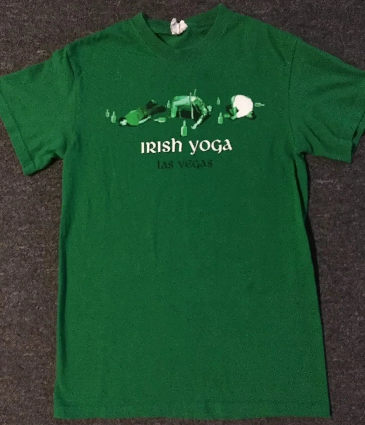 Vtg Las Vegas Irish Yoga Shirt S Drinking Funny Joke Strip Casino Beer MGM 90s Unisex T-shirt, Sweatshirt, Hoodie, Long Sleeve Tee - T-Shirt, Sweatshirt, Hoodie
