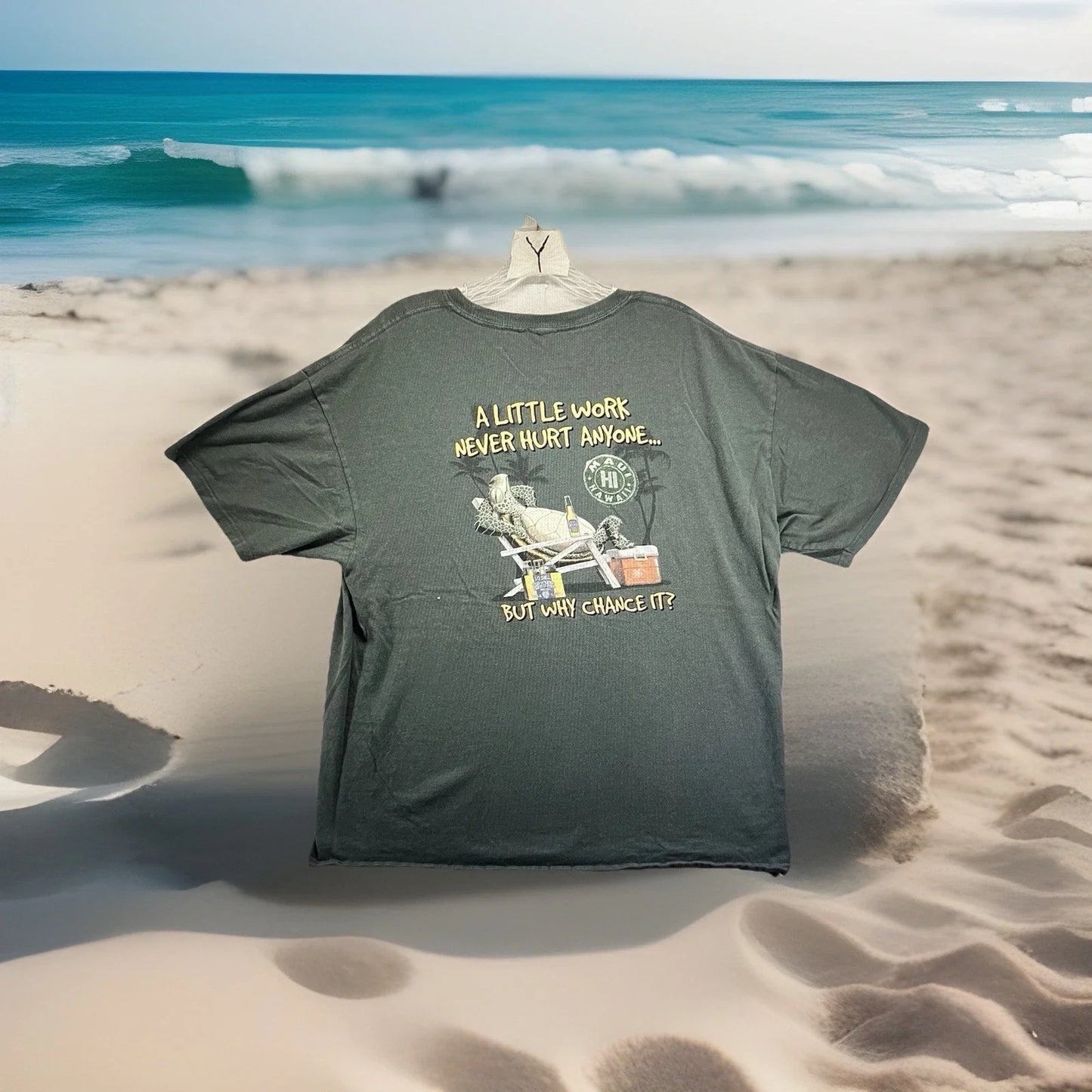 Maui Hawaii T Shirt Adult Large Funny Humor Dad Joke Sea Turtle Beer Beach Unisex T-shirt, Sweatshirt, Hoodie, Long Sleeve Tee - T-Shirt, Sweatshirt, Hoodie