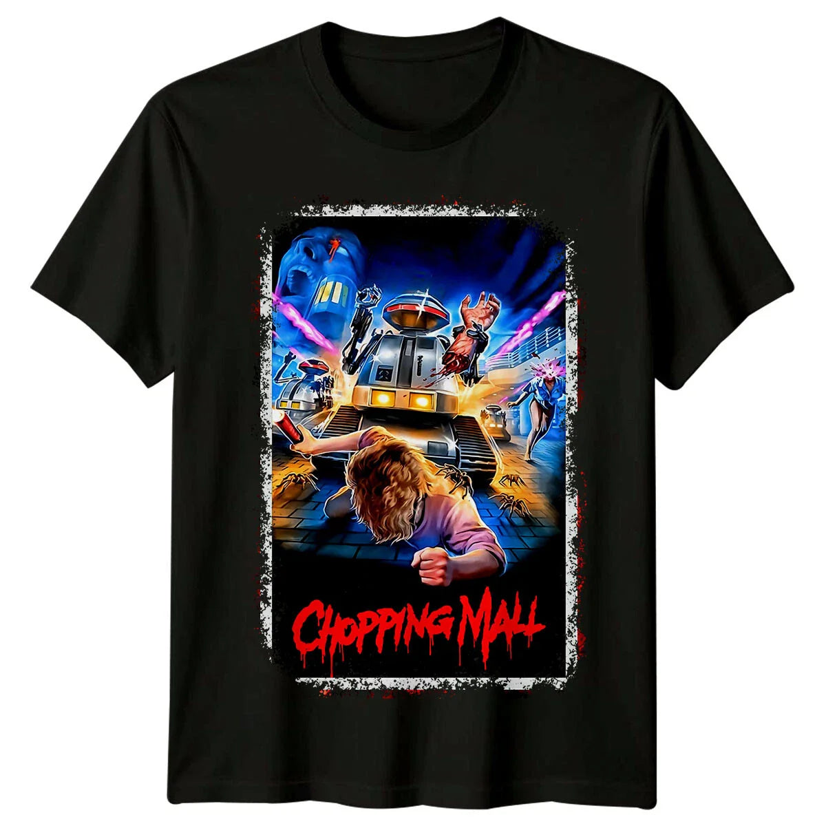 Chopping Mall (1986) Movie Poster Inspired T-Shirt Retro 80s Tee Unisex Unisex T-shirt, Sweatshirt, Hoodie, Long Sleeve Tee - T-Shirt, Sweatshirt, Hoodie