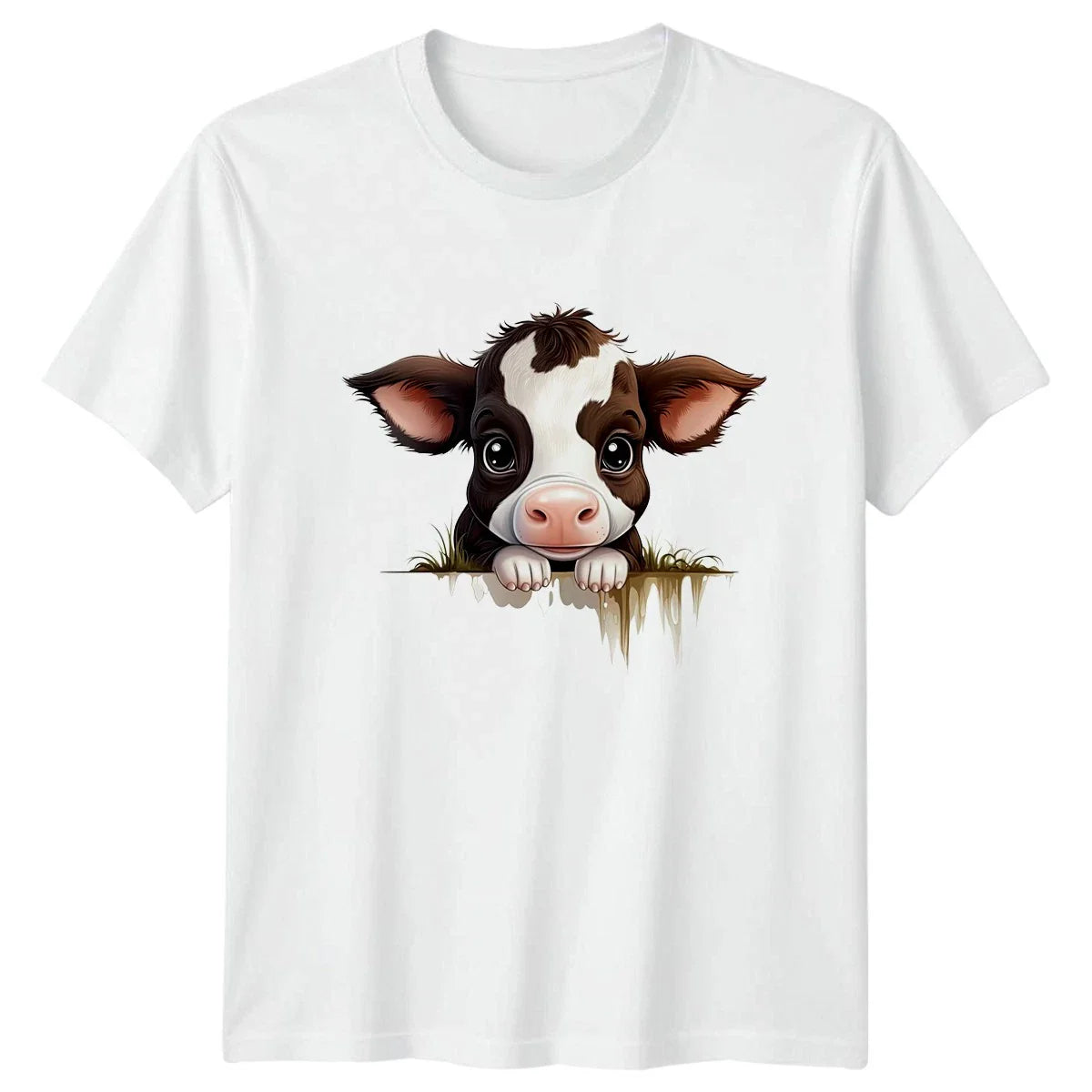 Cute Peeking Cow T-Shirt Cow Animals Birthday Gift For Him And Her Unisex T-shirt, Sweatshirt, Hoodie, Long Sleeve Tee - T-Shirt, Sweatshirt, Hoodie