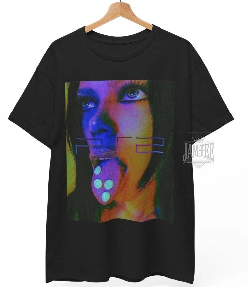 Playstation 2 Ad Campaign T-Shirt, PS2 Y2K Gaming Retro Unisex Tee Unisex T-shirt, Sweatshirt, Hoodie, Long Sleeve Tee - T-Shirt, Sweatshirt, Hoodie