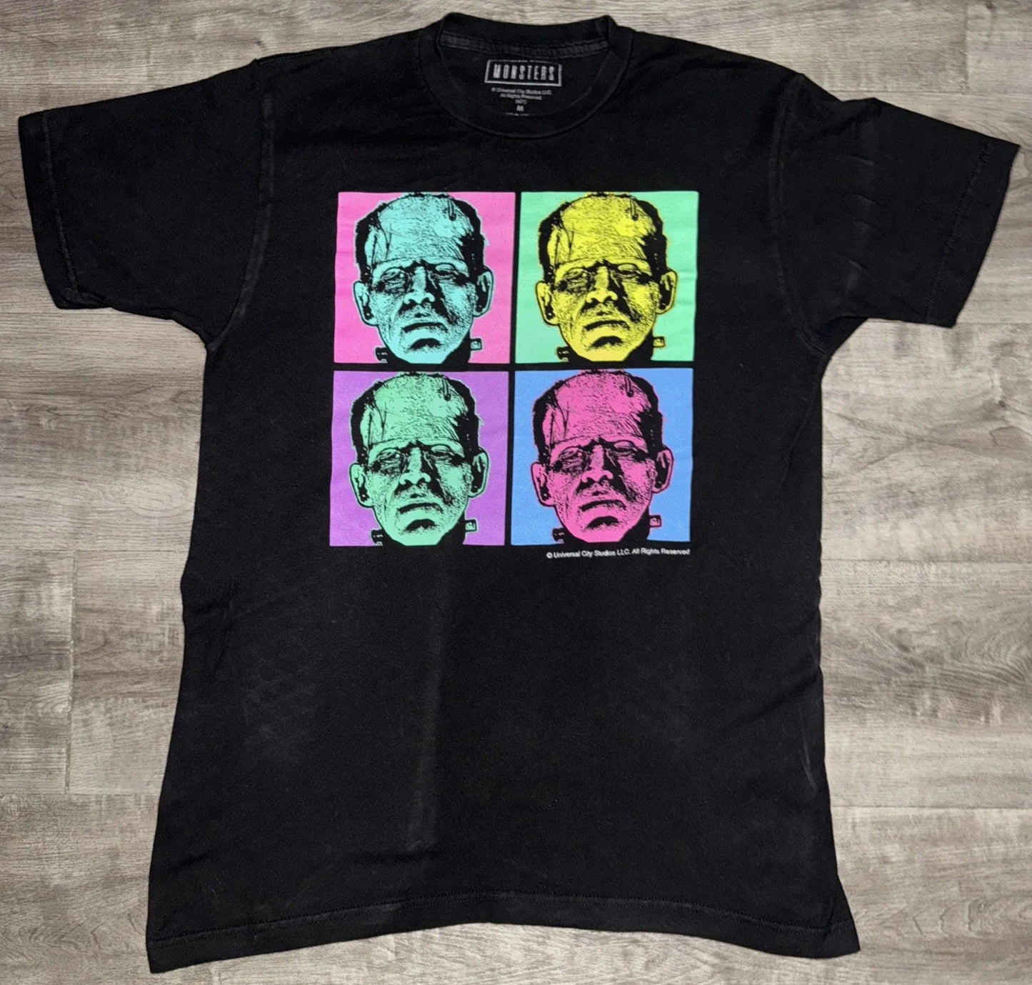 Universal Studios City MONSTERS Frankenstein T-Shirt Pop Art Tee Size M Unisex T-shirt, Sweatshirt, Hoodie, Long Sleeve Tee - T-Shirt, Sweatshirt, Hoodie