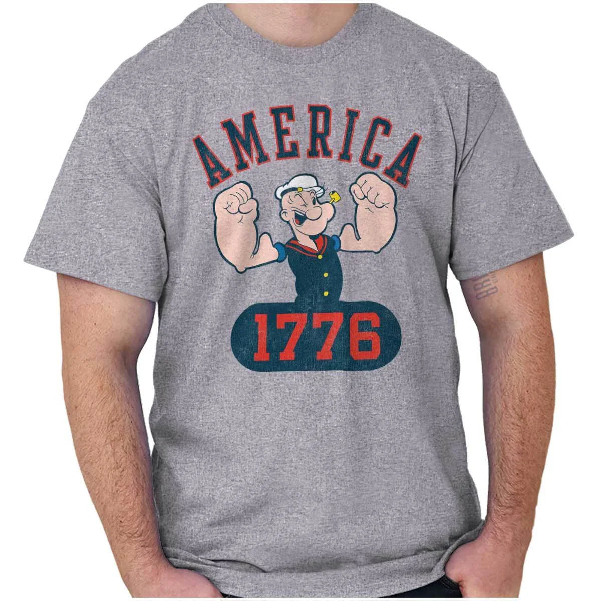 Popeye The Sailor Man America 1776 Graphic T Shirt Men or Women Unisex T-shirt, Sweatshirt, Hoodie, Long Sleeve Tee - T-Shirt, Sweatshirt, Hoodie