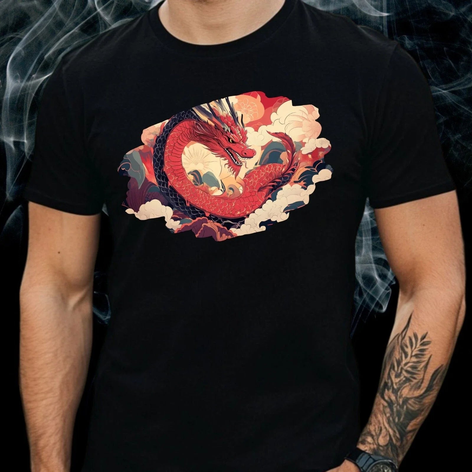 Mens Red Roof Motif Cotton T-Shirt Size XS to 5XL Unisex T-shirt, Sweatshirt, Hoodie, Long Sleeve Tee - T-Shirt, Sweatshirt, Hoodie