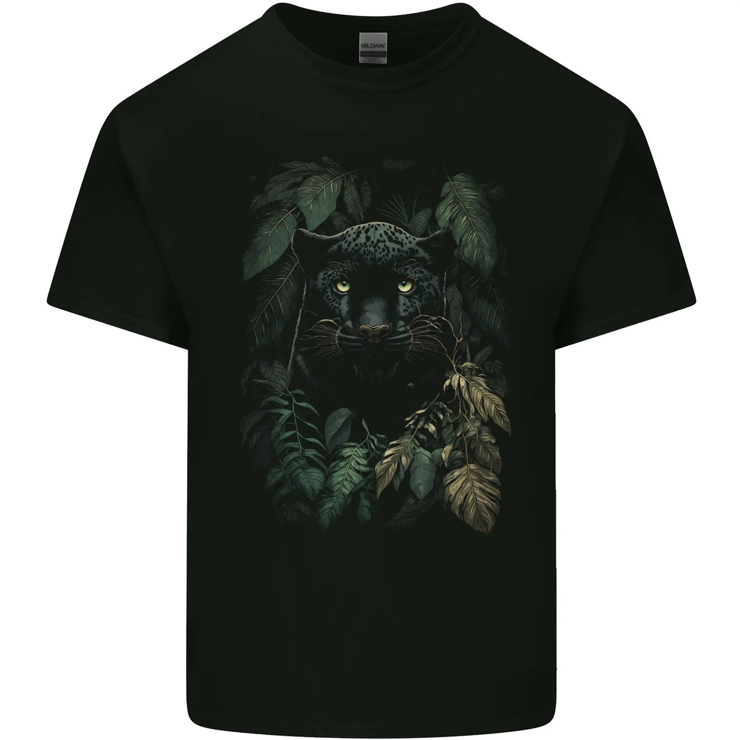 A Black Jaguar Wild Cat Mens Cotton T-Shirt Tee Top Unisex T-shirt, Sweatshirt, Hoodie, Long Sleeve Tee - T-Shirt, Sweatshirt, Hoodie
