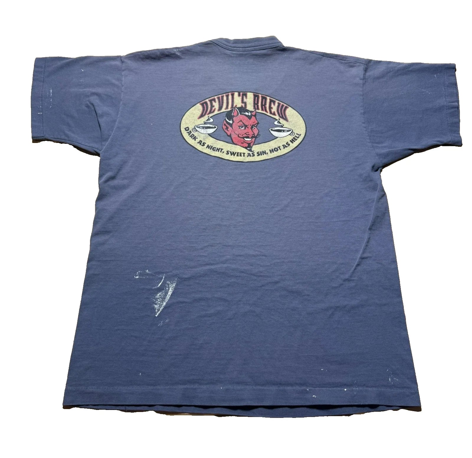 Vintage90s FadedCoffee Culture Borders Books WestlakeDevil's Brew Shirt - XL Unisex T-shirt, Sweatshirt, Hoodie, Long Sleeve Tee - T-Shirt, Sweatshirt, Hoodie