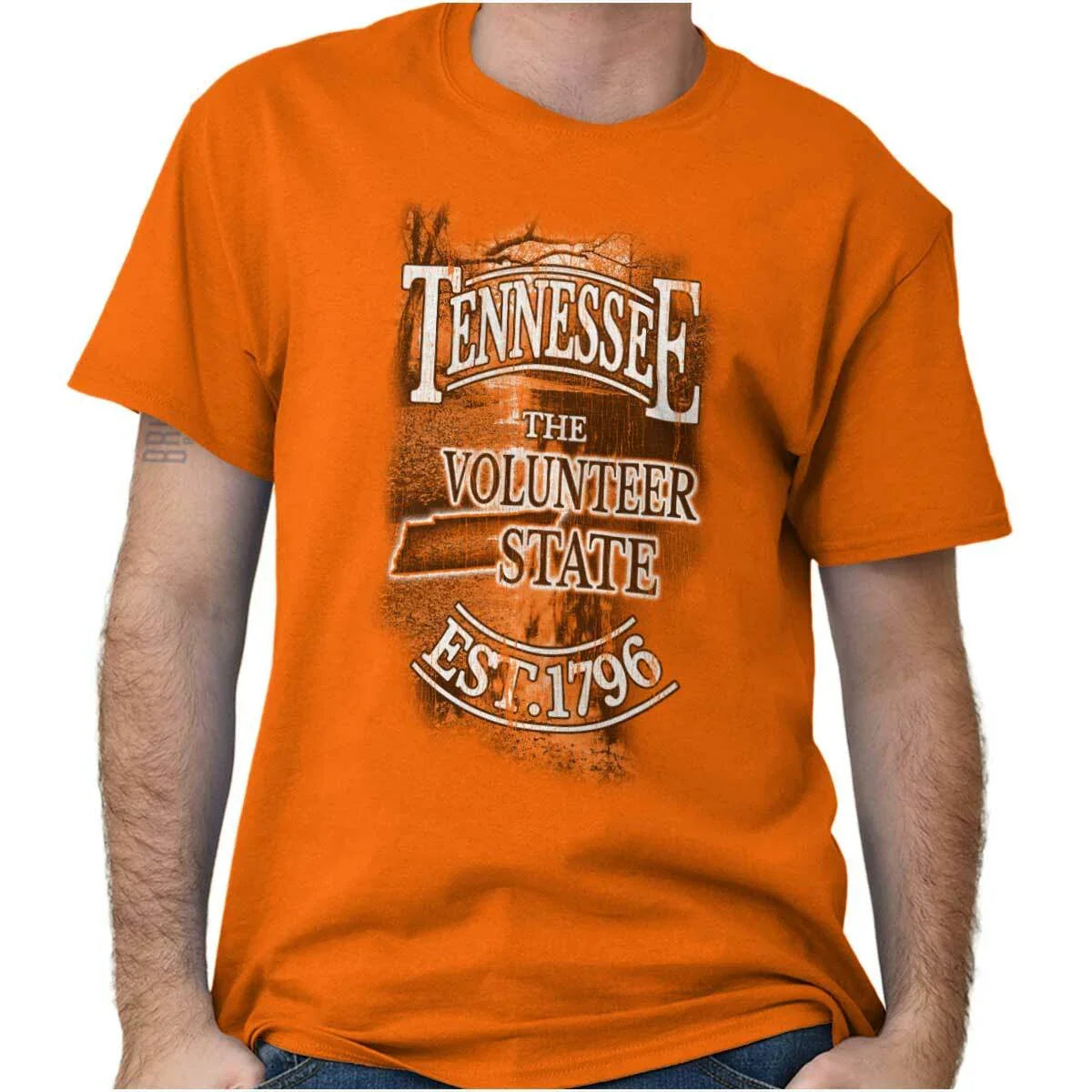 Tennessee The Volunteer State Map Tourist Womens or Mens Crewneck T Shirt Tee Unisex T-shirt, Sweatshirt, Hoodie, Long Sleeve Tee - T-Shirt, Sweatshirt, Hoodie