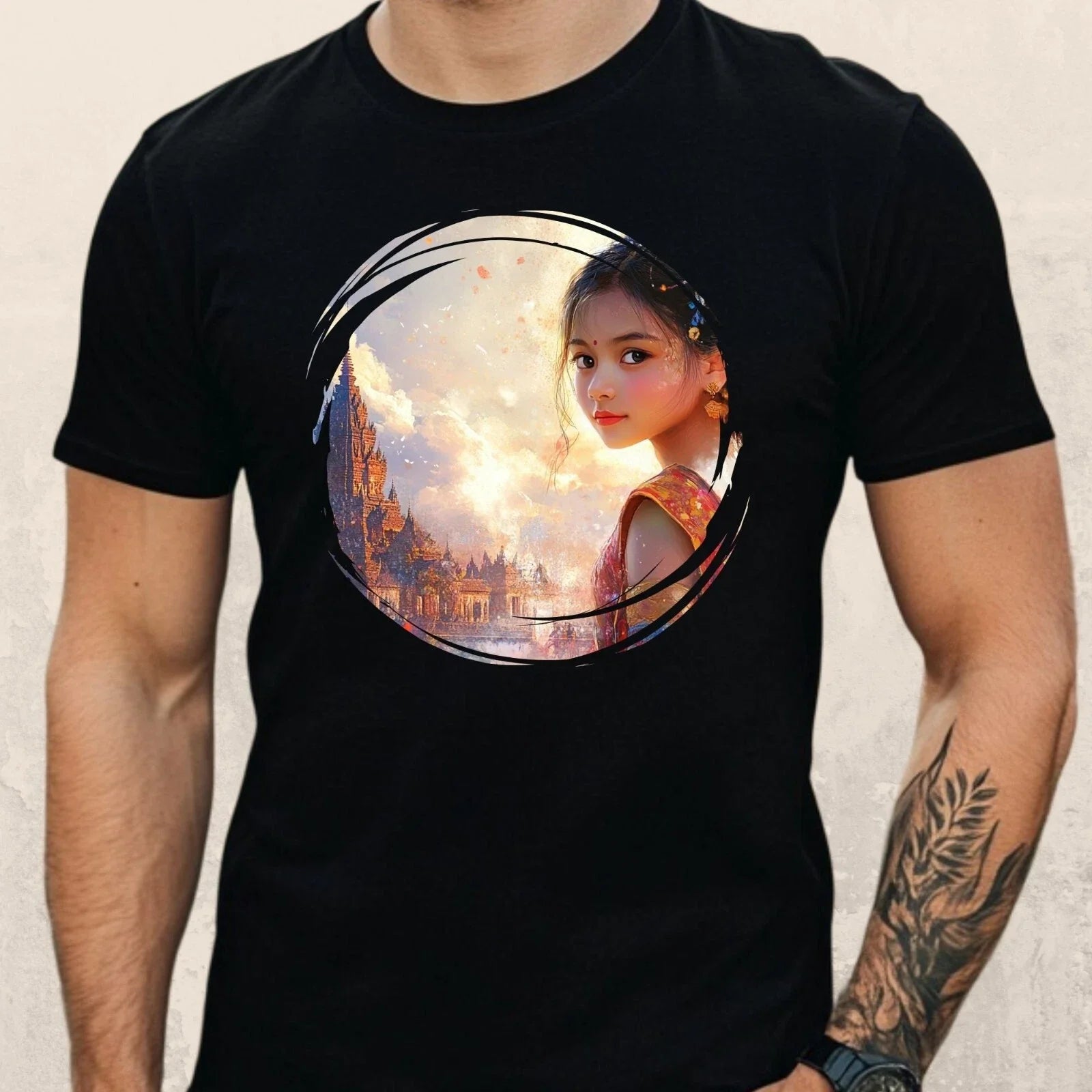 Mens Cambodian Girls Motif Cotton T-Shirt Size XS to 5XL Unisex T-shirt, Sweatshirt, Hoodie, Long Sleeve Tee - T-Shirt, Sweatshirt, Hoodie