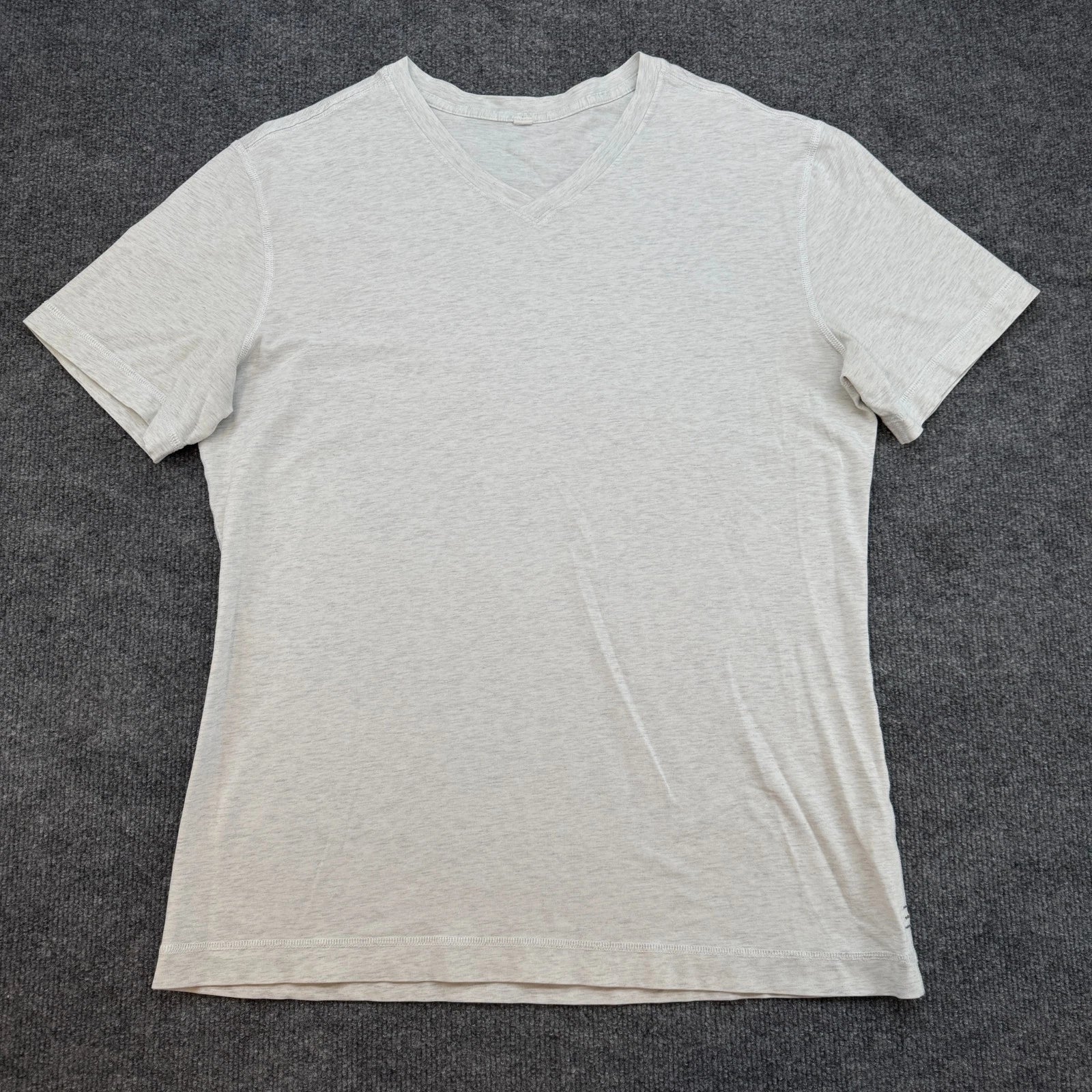 Lululemon Shirt Mens large Gray V Neck Short Sleeve Stretch Unisex T-shirt, Sweatshirt, Hoodie, Long Sleeve Tee - T-Shirt, Sweatshirt, Hoodie