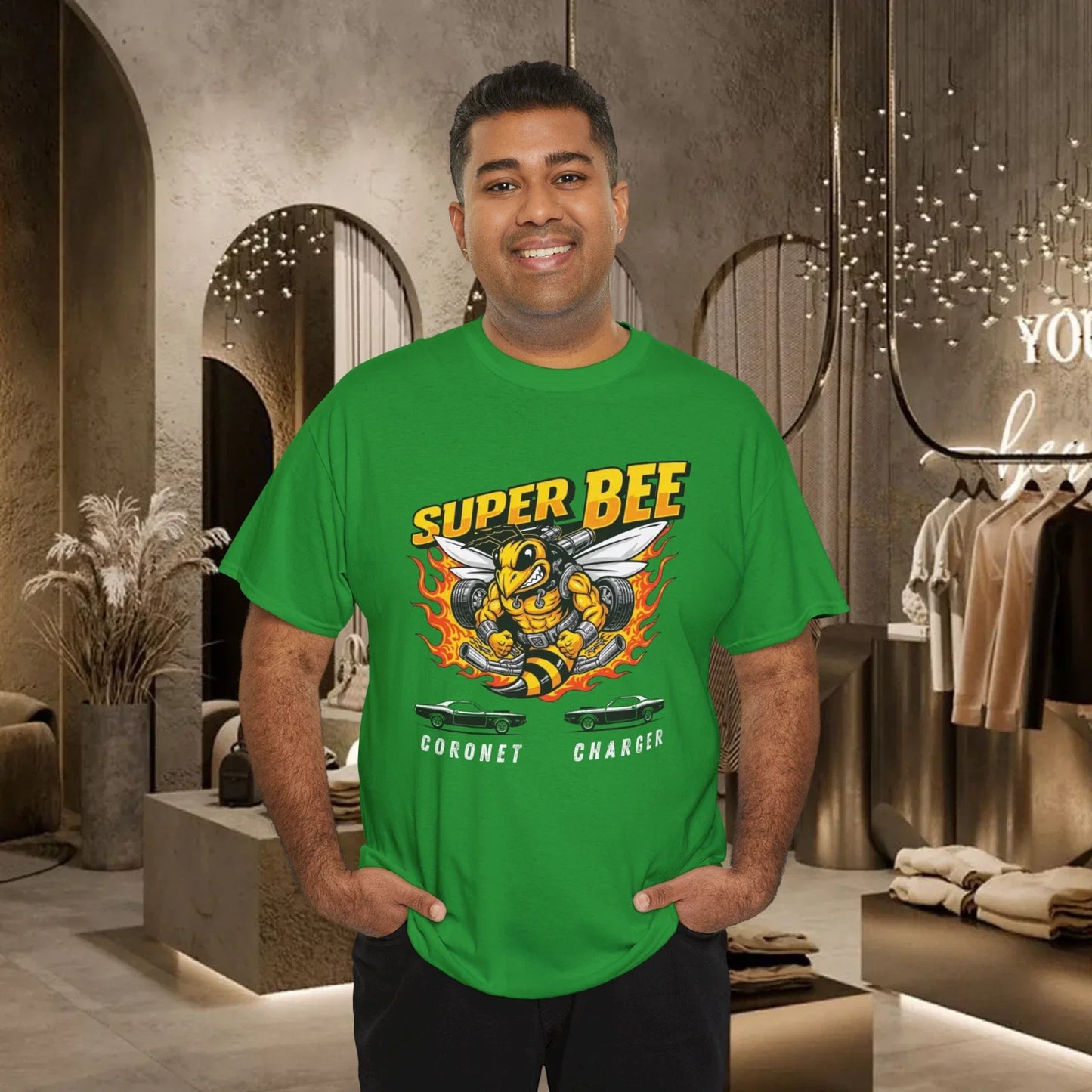 Mopar Super Bee Classic Muscle Car Cotton Unisex T-Shirt Unisex T-shirt, Sweatshirt, Hoodie, Long Sleeve Tee - T-Shirt, Sweatshirt, Hoodie