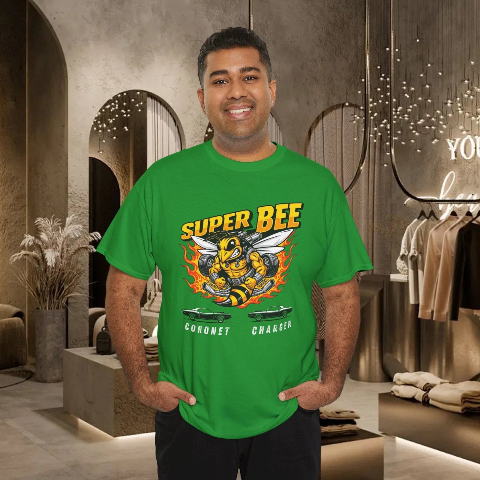 Mopar Super Bee Classic Muscle Car Cotton Unisex T-Shirt Unisex T-shirt, Sweatshirt, Hoodie, Long Sleeve Tee - T-Shirt, Sweatshirt, Hoodie