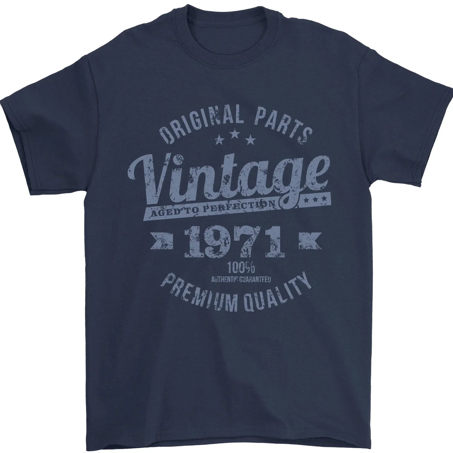 Vintage Year 55th Birthday 1971 Mens T-Shirt 100% Cotton Unisex T-shirt, Sweatshirt, Hoodie, Long Sleeve Tee - T-Shirt, Sweatshirt, Hoodie