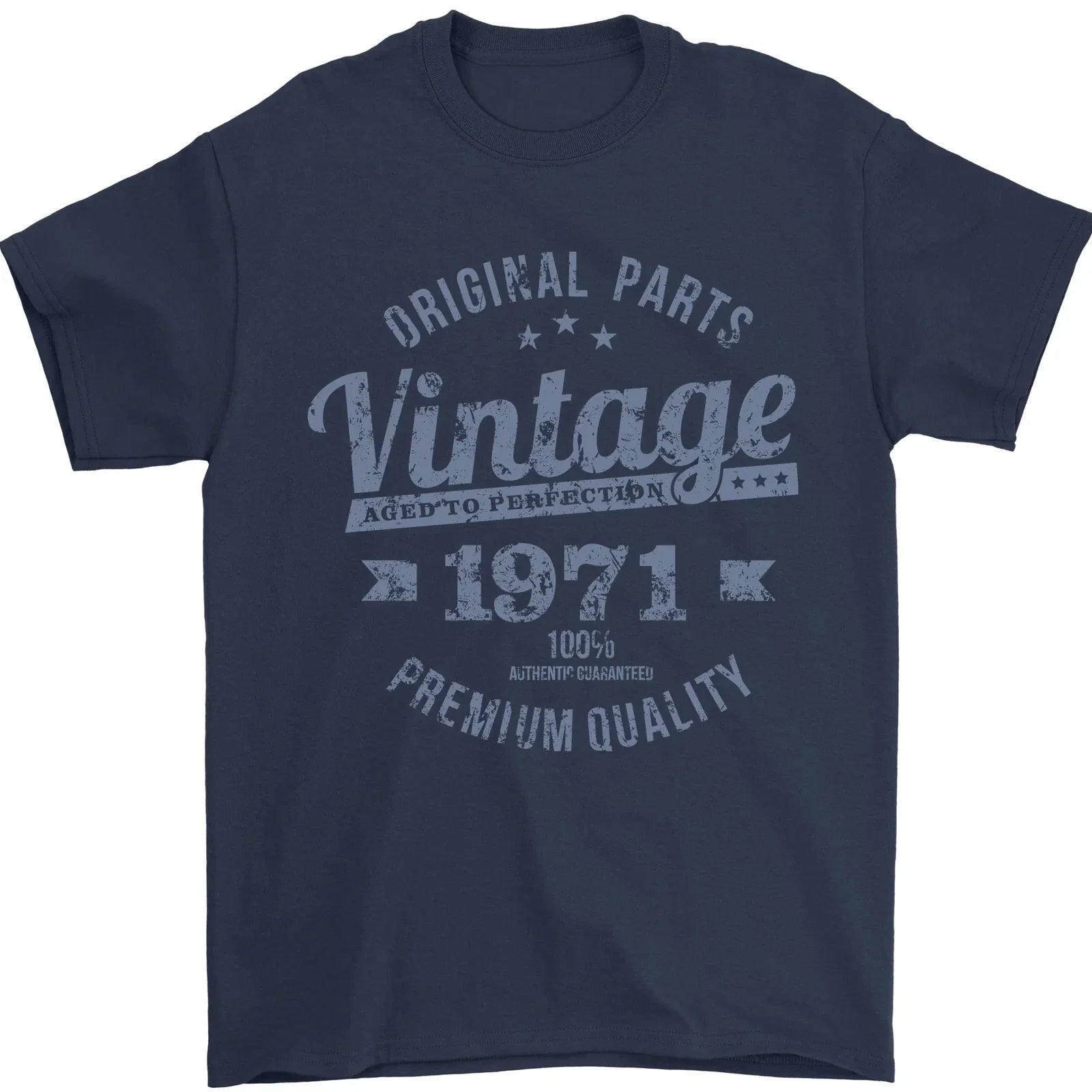 Vintage Year 55th Birthday 1971 Mens T-Shirt 100% Cotton Unisex T-shirt, Sweatshirt, Hoodie, Long Sleeve Tee - T-Shirt, Sweatshirt, Hoodie