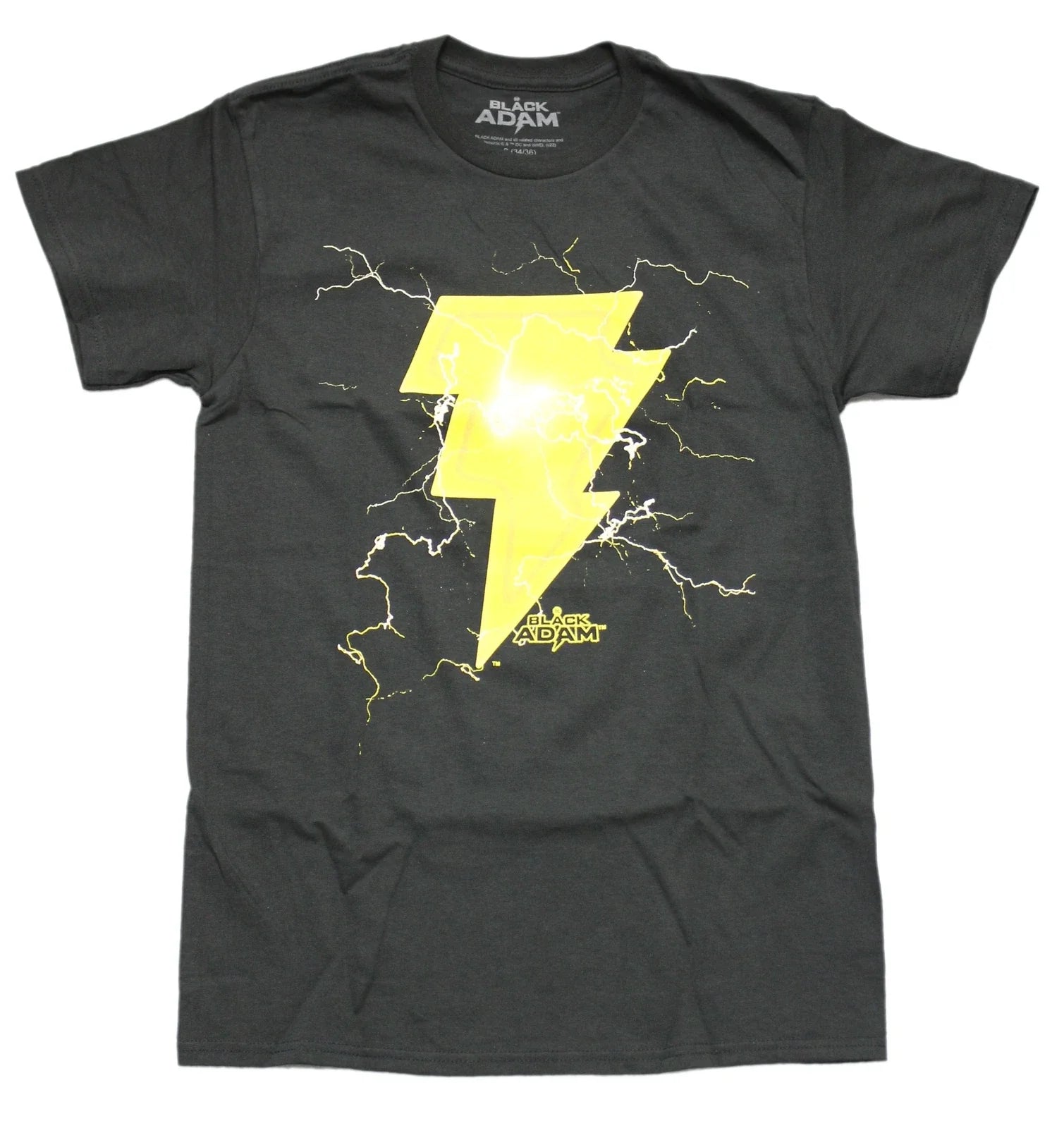 Black Adam New Adult T-Shirt - Electrified Bolt Logo Image Unisex T-shirt, Sweatshirt, Hoodie, Long Sleeve Tee - T-Shirt, Sweatshirt, Hoodie