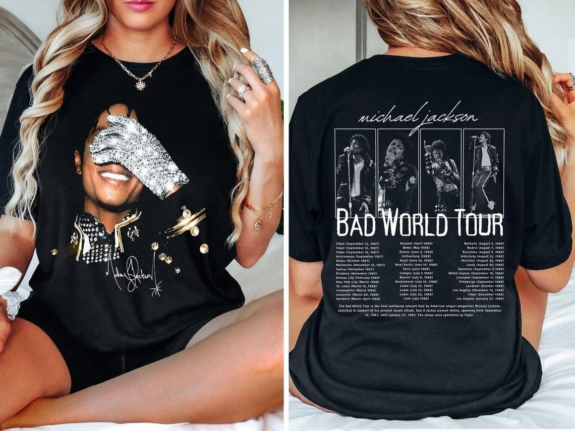 Michael Jackson World Tour Shirt Unisex T-shirt, Sweatshirt, Hoodie, Long Sleeve Tee - T-Shirt, Sweatshirt, Hoodie