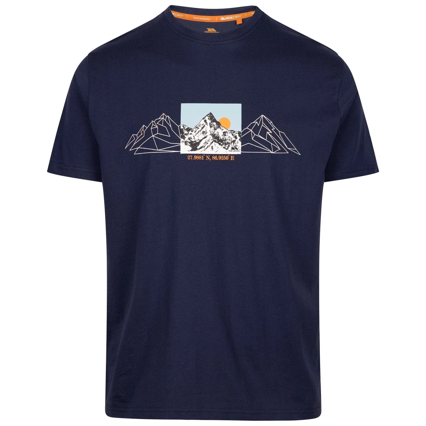 Trespass Mens Casual T-Shirt Grande - Woven Top with Printed Detail Unisex T-shirt, Sweatshirt, Hoodie, Long Sleeve Tee - T-Shirt, Sweatshirt, Hoodie