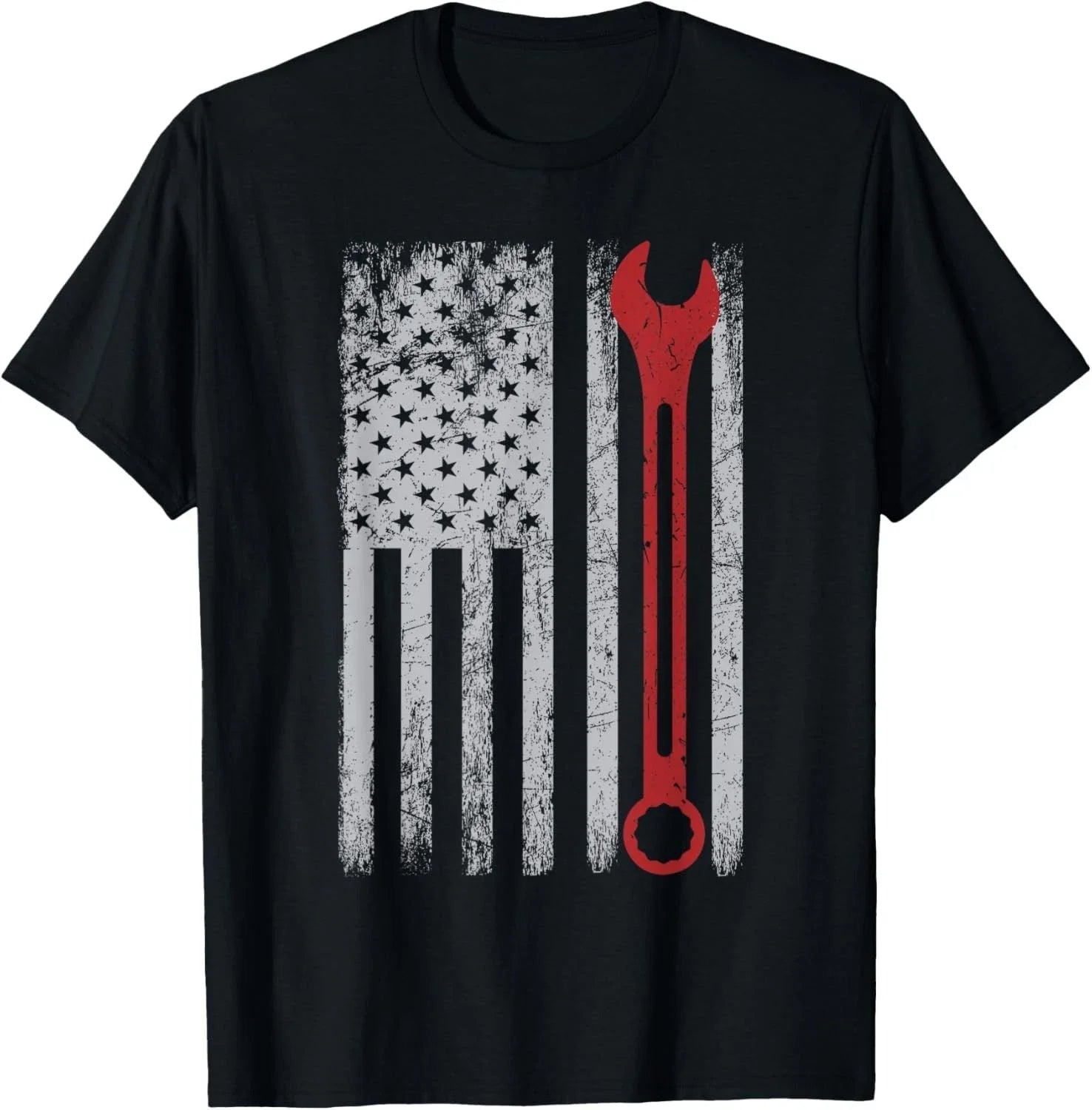 Auto Repairman Car Mechanic Wrench Workshop Tools USA Flag Gift Unisex T-Shirt Unisex T-shirt, Sweatshirt, Hoodie, Long Sleeve Tee - T-Shirt, Sweatshirt, Hoodie