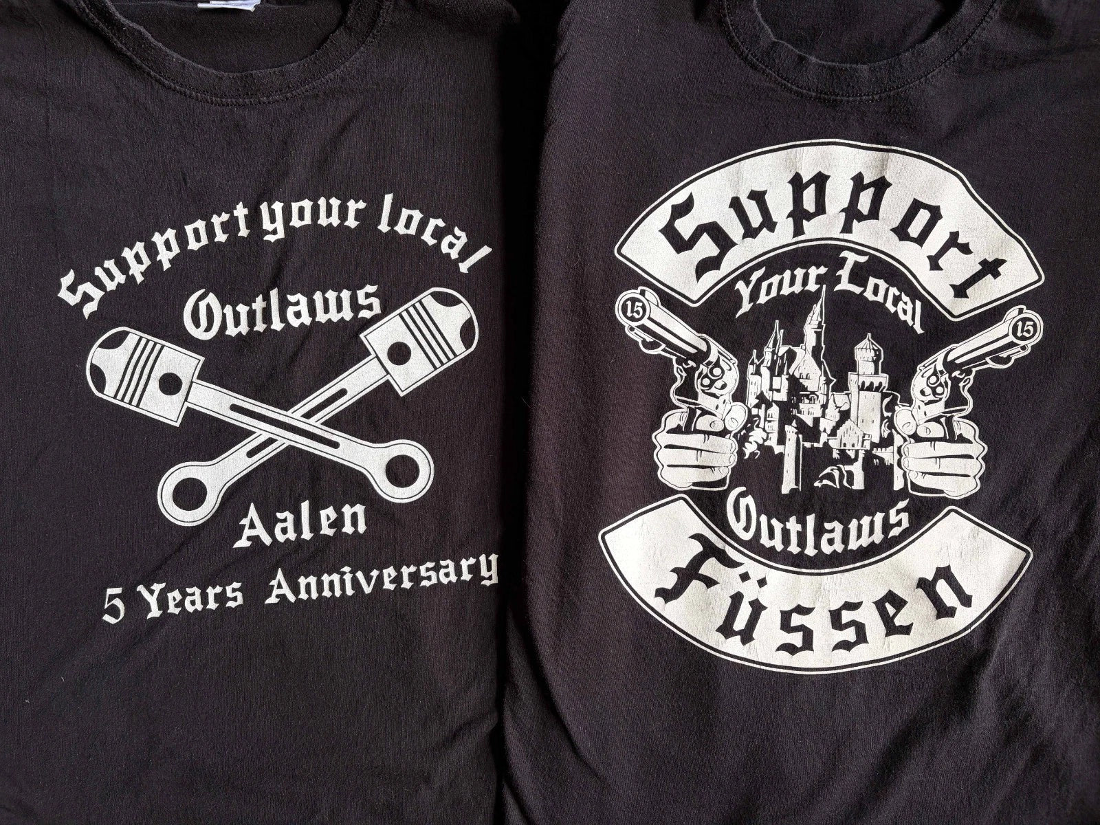 rare OUTLAWS MC Germany 2 Shirt Lot AOA Hells Angels Biker vintage Support Club Unisex T-shirt, Sweatshirt, Hoodie, Long Sleeve Tee - T-Shirt, Sweatshirt, Hoodie