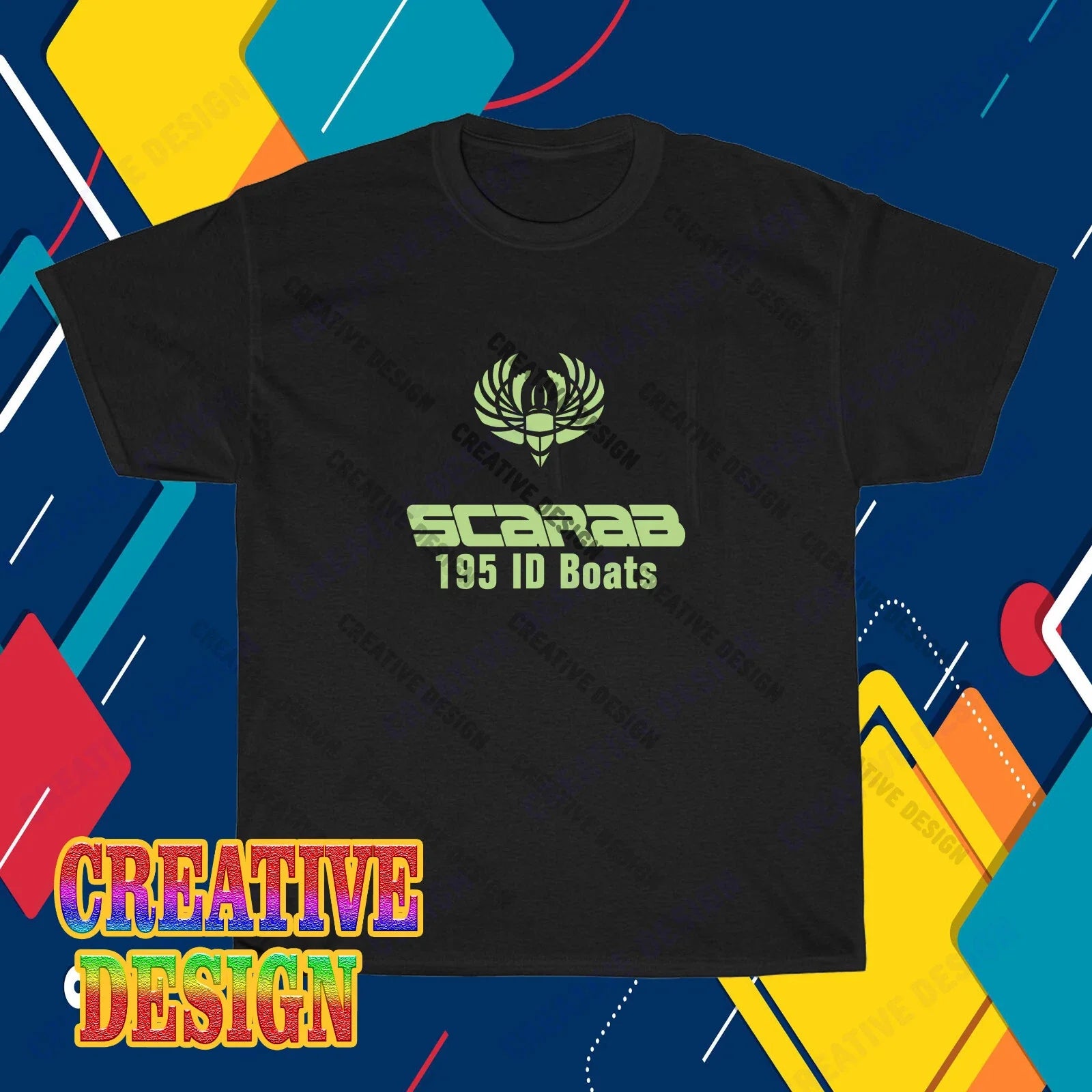 New Shirt SCARAB 195 ID Boats Logo Men's Unisex T-Shirt Funny Size S to 5XL Unisex T-shirt, Sweatshirt, Hoodie, Long Sleeve Tee - T-Shirt, Sweatshirt, Hoodie