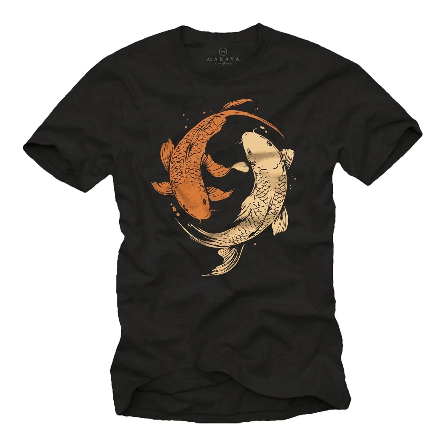 Mens T-Shirt Yin Yang Motif Buddha Koi Fish Gifts For Anglers Size S-5XL Unisex T-shirt, Sweatshirt, Hoodie, Long Sleeve Tee - T-Shirt, Sweatshirt, Hoodie