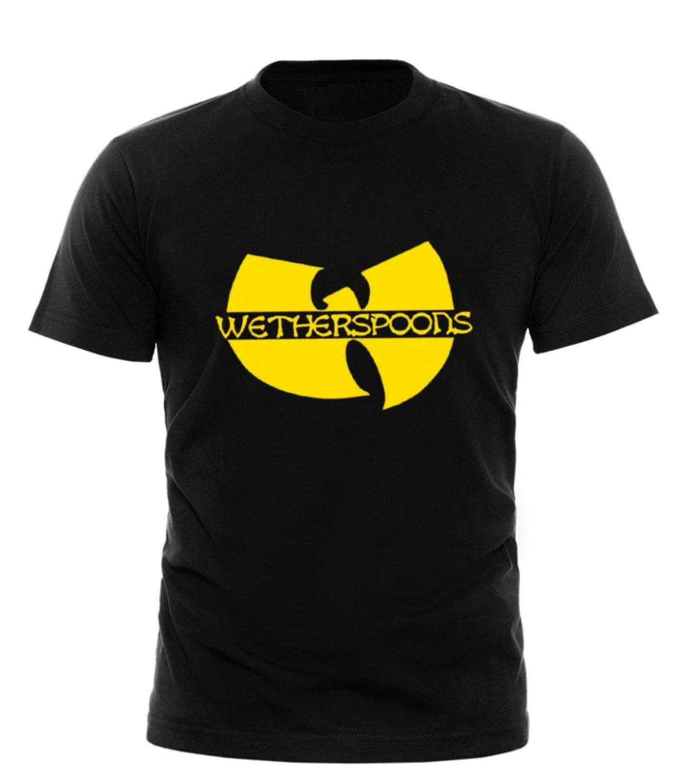 Wetherspoons T-Shirt | Pub | Spoof | Funny | Hip Hop | Rap | 90s | black White Unisex T-shirt, Sweatshirt, Hoodie, Long Sleeve Tee - T-Shirt, Sweatshirt, Hoodie