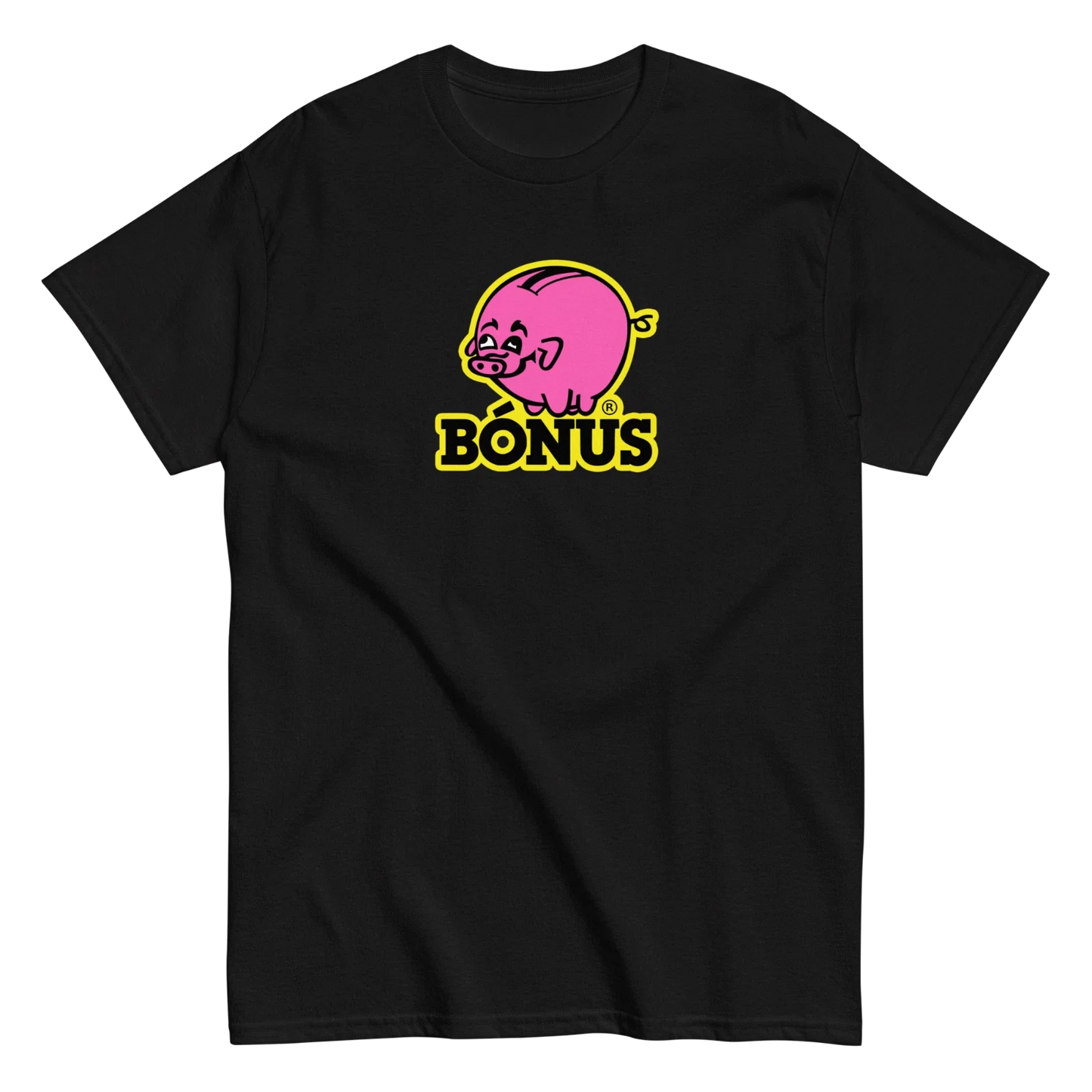 BONUS Iceland Supermarket Pink Piggy Bank Logo Tee Reykjavik Iceland Souvenir Unisex T-shirt, Sweatshirt, Hoodie, Long Sleeve Tee - T-Shirt, Sweatshirt, Hoodie