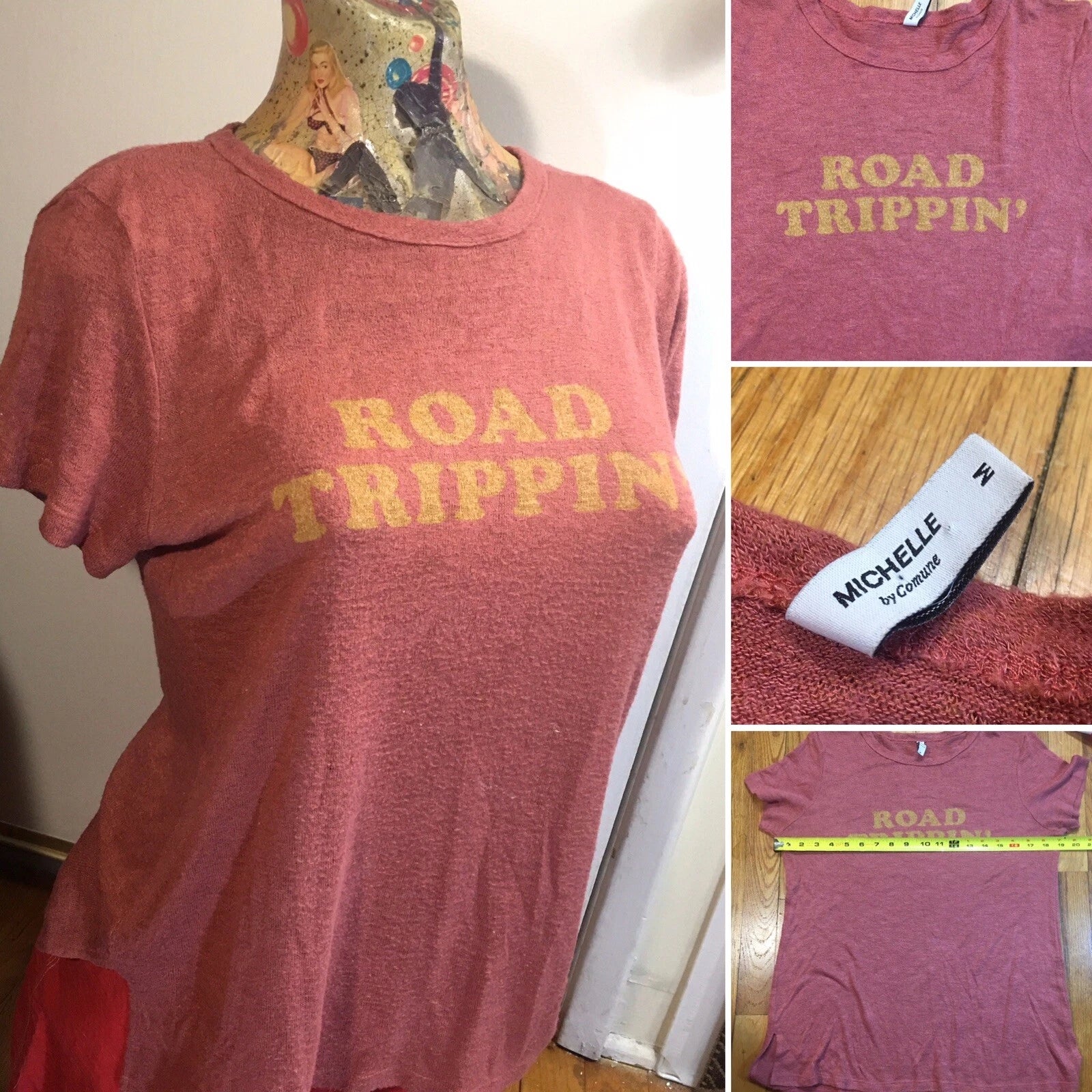 Retro vintage style Tshirt ROAD TRIIPPIN  fade boho Michelle 18 X 23 Tee Unisex T-shirt, Sweatshirt, Hoodie, Long Sleeve Tee - T-Shirt, Sweatshirt, Hoodie