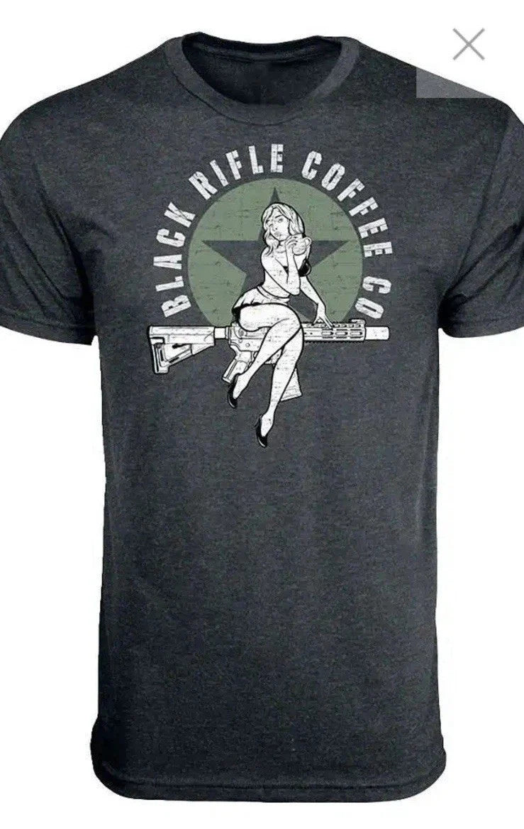 Black Rifle Coffee Company Bomber Girl T Shirt Black Men's Size Small Unisex T-shirt, Sweatshirt, Hoodie, Long Sleeve Tee - T-Shirt, Sweatshirt, Hoodie