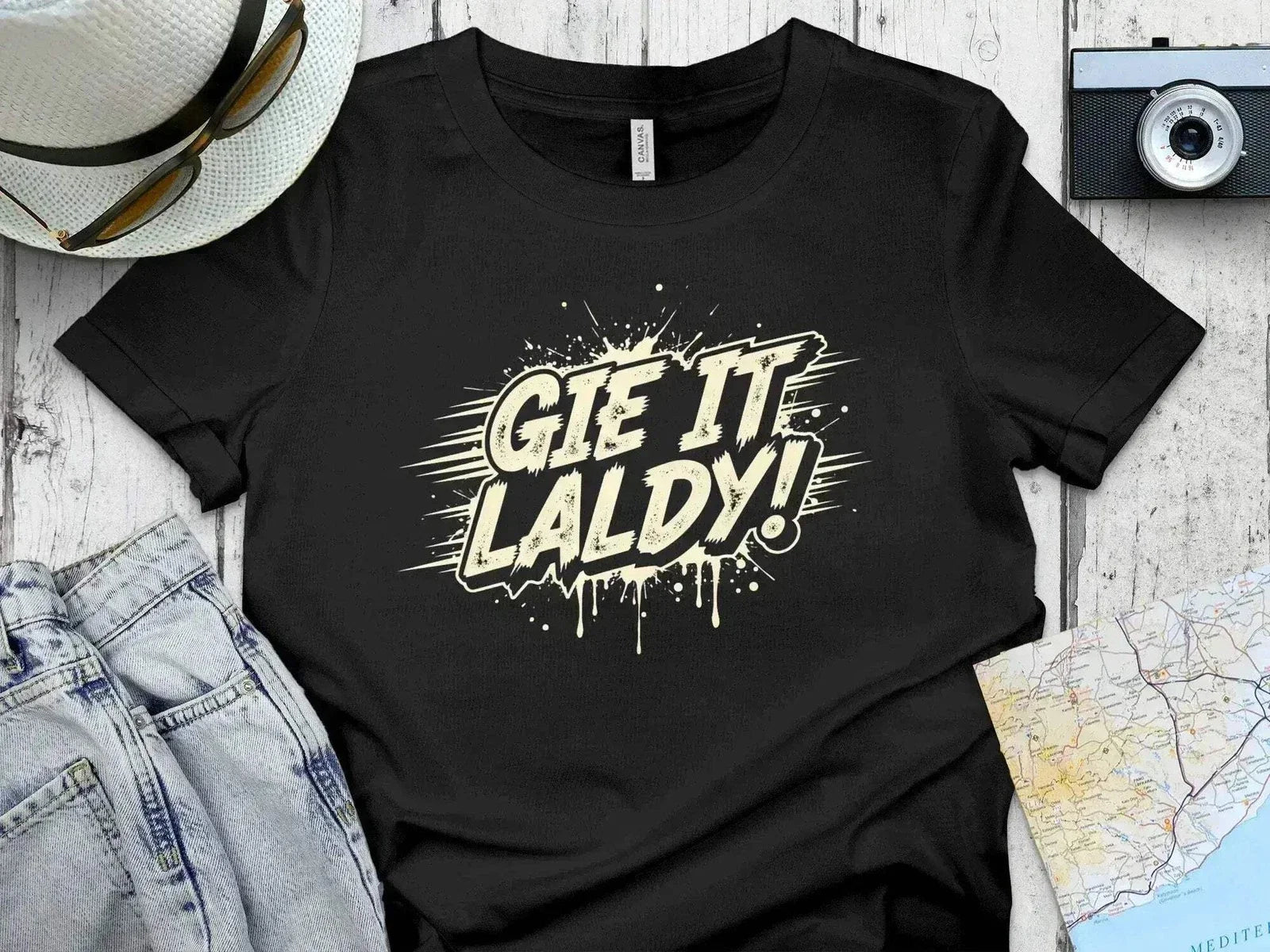 Gie It Laldy!  Funny Scottish Quote T-Shirt Unisex T-shirt, Sweatshirt, Hoodie, Long Sleeve Tee - T-Shirt, Sweatshirt, Hoodie