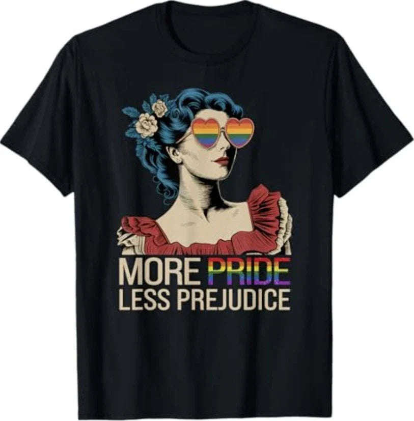 More Pride Less Prejudice Pride Month LGBTQ T-Shirt S-3XL Unisex T-shirt, Sweatshirt, Hoodie, Long Sleeve Tee - T-Shirt, Sweatshirt, Hoodie