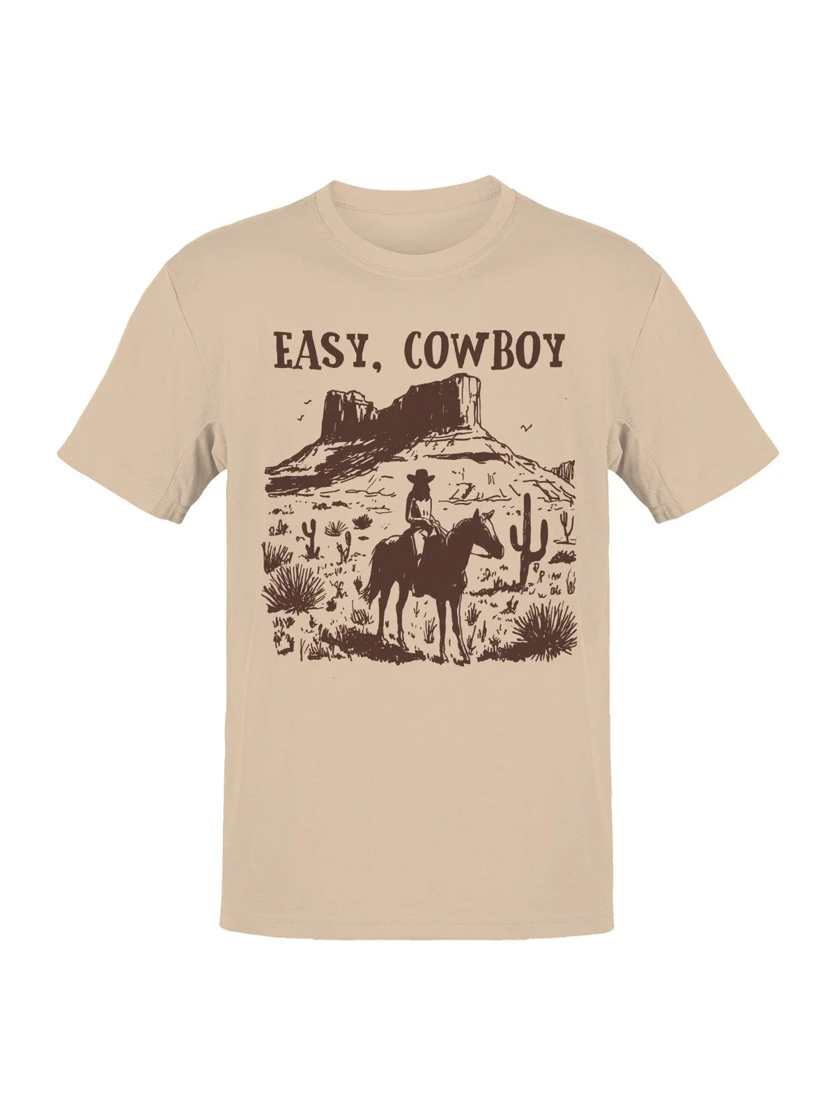 Easy Cowboy Western Desert Art Men's T-shirt Unisex T-shirt, Sweatshirt, Hoodie, Long Sleeve Tee - T-Shirt, Sweatshirt, Hoodie