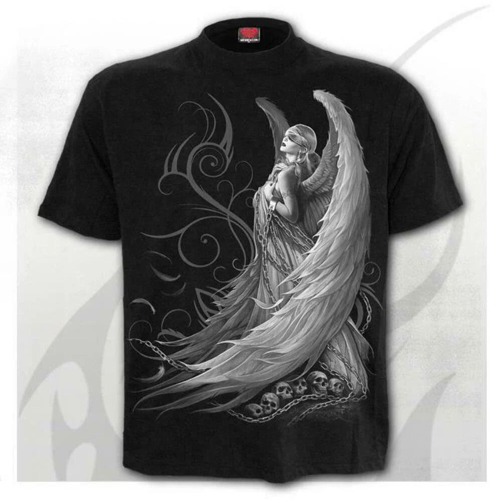 Spiral Direct Captive Spirit Mens T-Shirt Heavy Metal Gothic Tattoo Biker Angel Unisex T-shirt, Sweatshirt, Hoodie, Long Sleeve Tee - T-Shirt, Sweatshirt, Hoodie