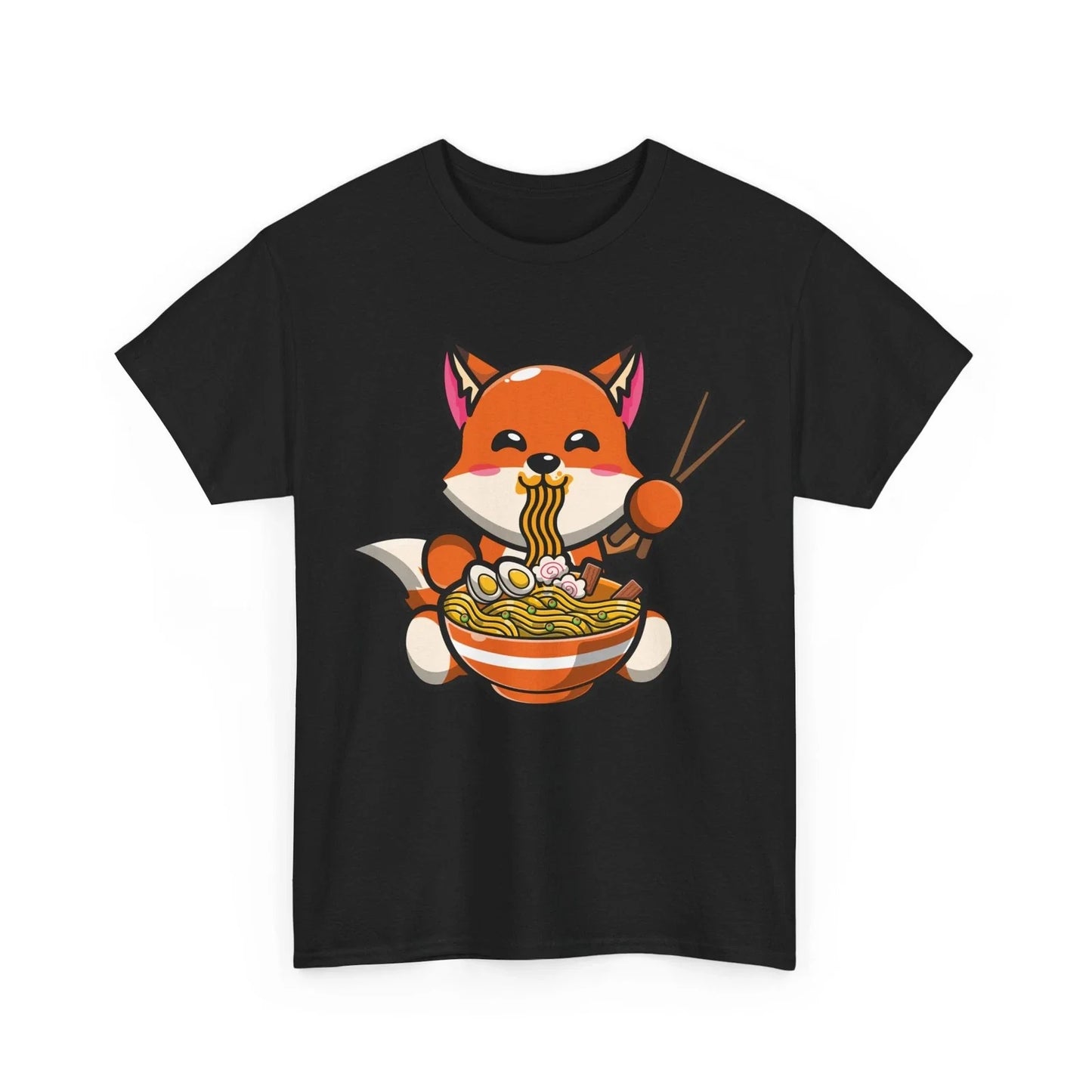 Fox Kawaii Noodles Shirt, Japanese Culture Fox Lovers Ramen Anime Shirt Unisex T-shirt, Sweatshirt, Hoodie, Long Sleeve Tee - T-Shirt, Sweatshirt, Hoodie