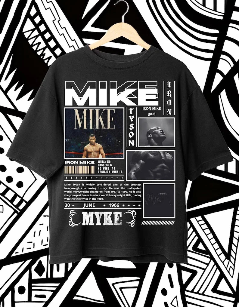 Mike Tyson Vintage Boxing Graphic Iron Mike Collage Retro T shirt Unisex T-shirt, Sweatshirt, Hoodie, Long Sleeve Tee - T-Shirt, Sweatshirt, Hoodie