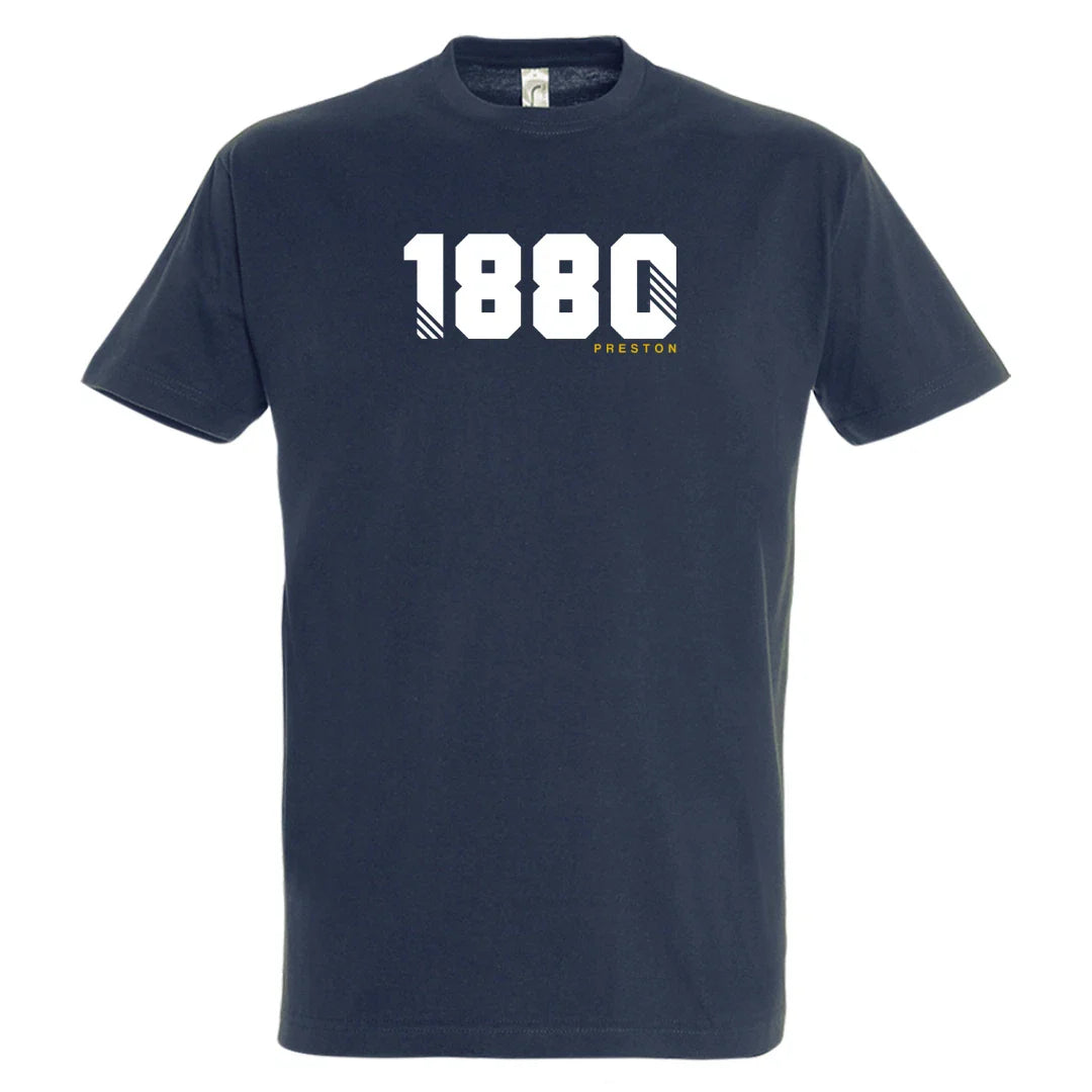 Preston North End Football Shirt 1880 Est Year Retro Gift Casual T Shirt Unisex T-shirt, Sweatshirt, Hoodie, Long Sleeve Tee - T-Shirt, Sweatshirt, Hoodie