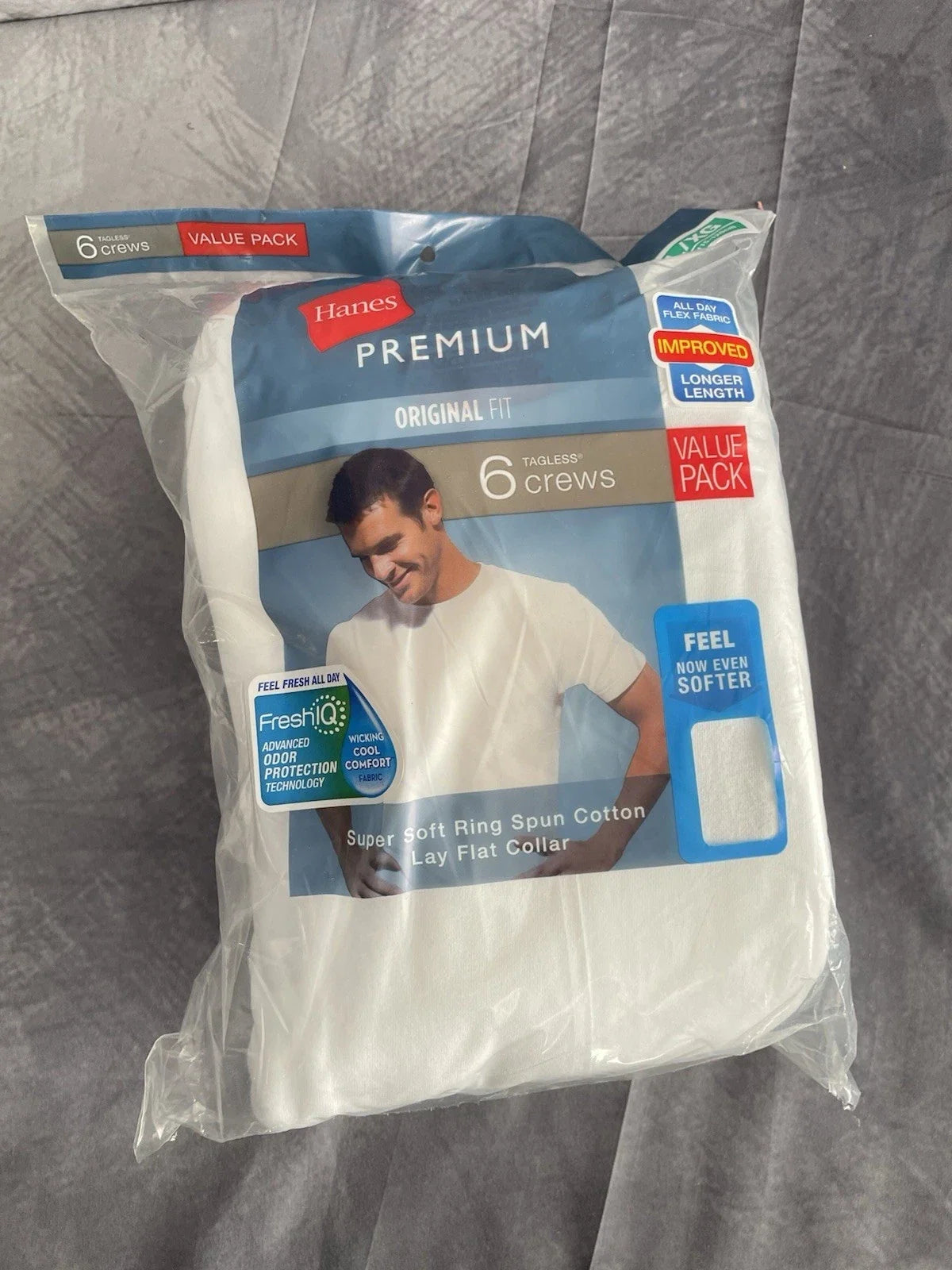 Hanes Premium 6pk Crew Neck T-Shirt Original Fit White NEW Unisex T-shirt, Sweatshirt, Hoodie, Long Sleeve Tee - T-Shirt, Sweatshirt, Hoodie