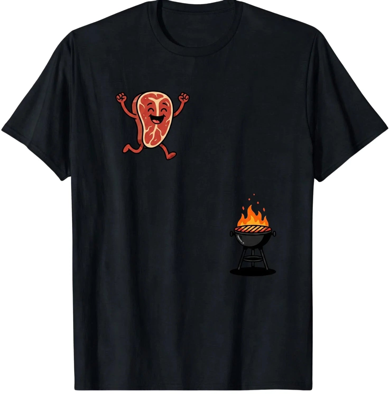 Steak Dive Funny Flying Steak BBQ Grilling Cartoon Humor Art T-Shirt Unisex T-shirt, Sweatshirt, Hoodie, Long Sleeve Tee - T-Shirt, Sweatshirt, Hoodie